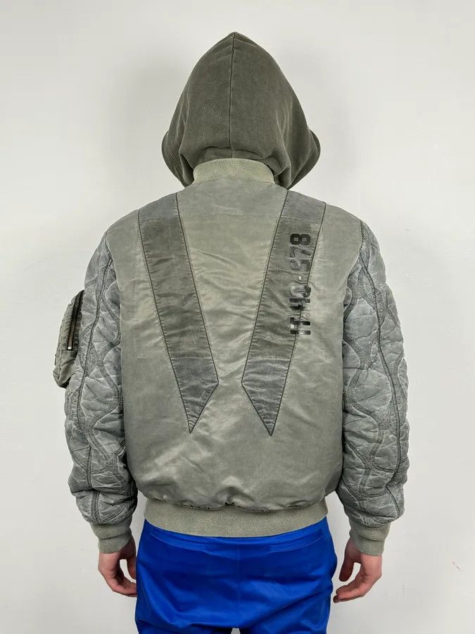 Diesel Diesel Grey Aero Cozy Hooded Bomber Jacket Size US M / EU 48-50 / 2 - 3 Thumbnail