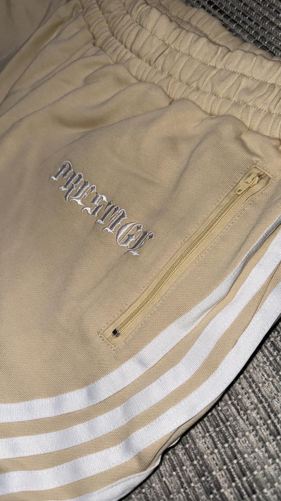 Other Prestige Cream Striped Shorts Size US 36 / EU 52 - 2 Thumbnail