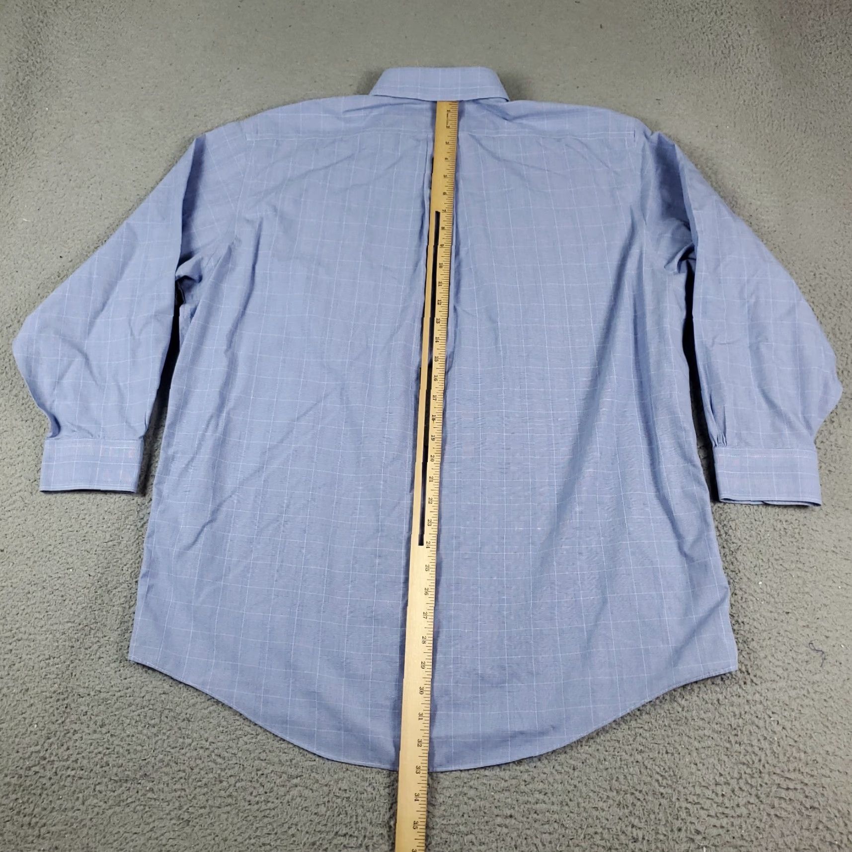 Brooks Brothers Brooks Brothers Dress Shirt Mens Size 17 Blue Plaid Long Sleeve Button Up Regular Fit Size 46R - 3 Thumbnail