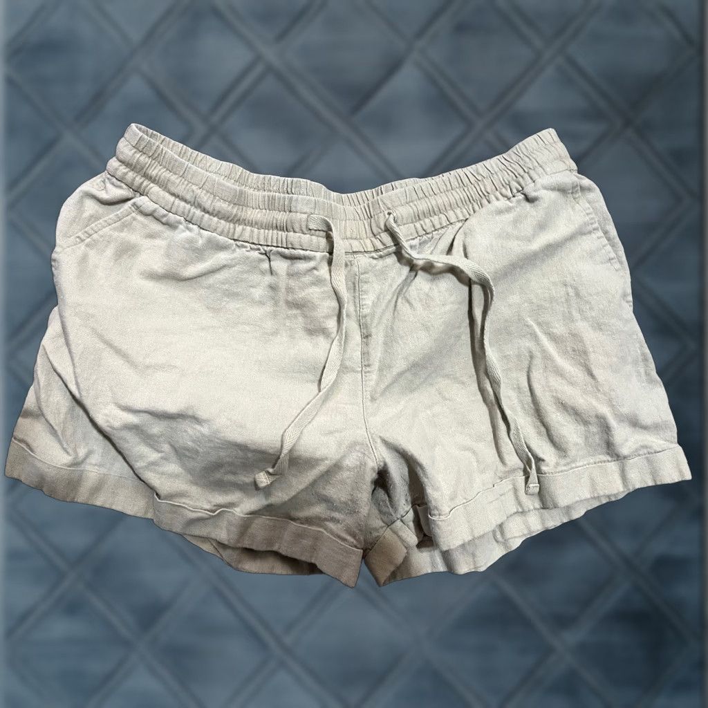 Old Navy Old Navy Beige Linen Blend High Rise Lounge Shorts Solid Women M Body Beige Lounge Shorts Size 32" / US 10 / IT 46 - 1 Thumbnail