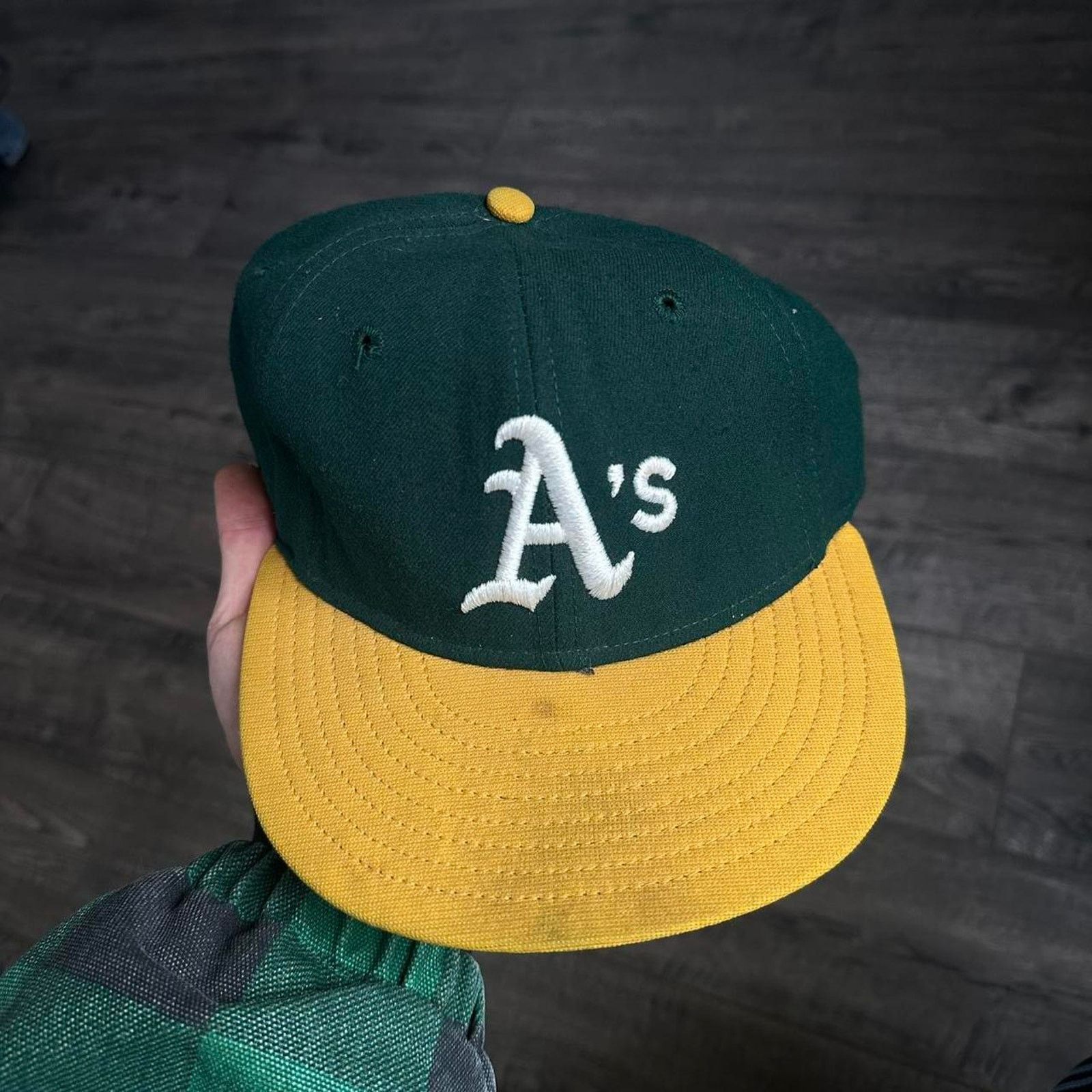 MLB × New Era × Vintage Vintage 70s Wool New Era Oakland A’s Baseball Fitted Cap Hat Size ONE SIZE - 4 Thumbnail
