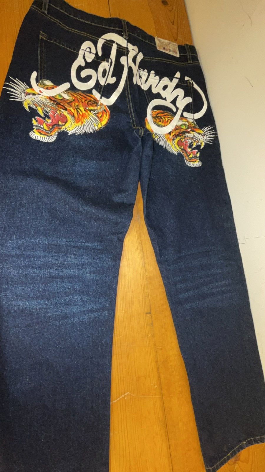 image of Christian Audigier x Ed Hardy Jeans in Blue, Men's (Size 34)