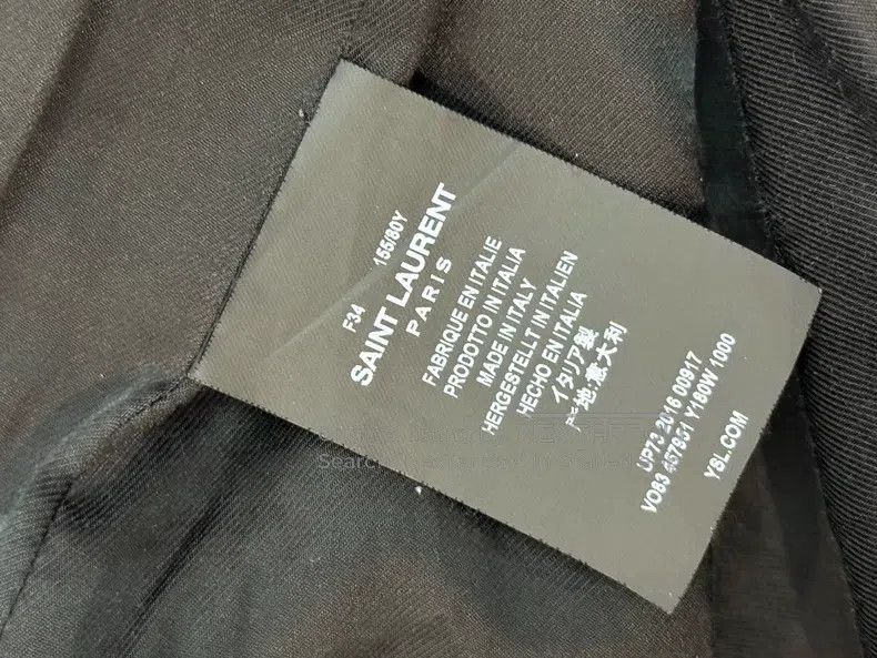 Saint Laurent Paris Saint Laurent Paris Leather Sleeve Patchwork Baseball Jack Size XXS / US 00 / IT 34 - 4 Thumbnail