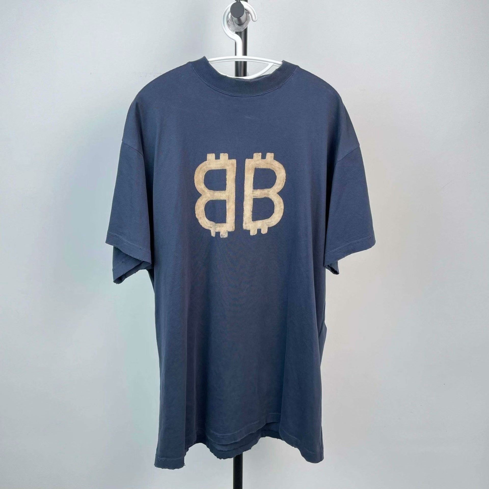 Balenciaga Balenciaga Cotton Blue T-Shirt 44 Women Size L / US 10 / IT 46 - 1 Thumbnail