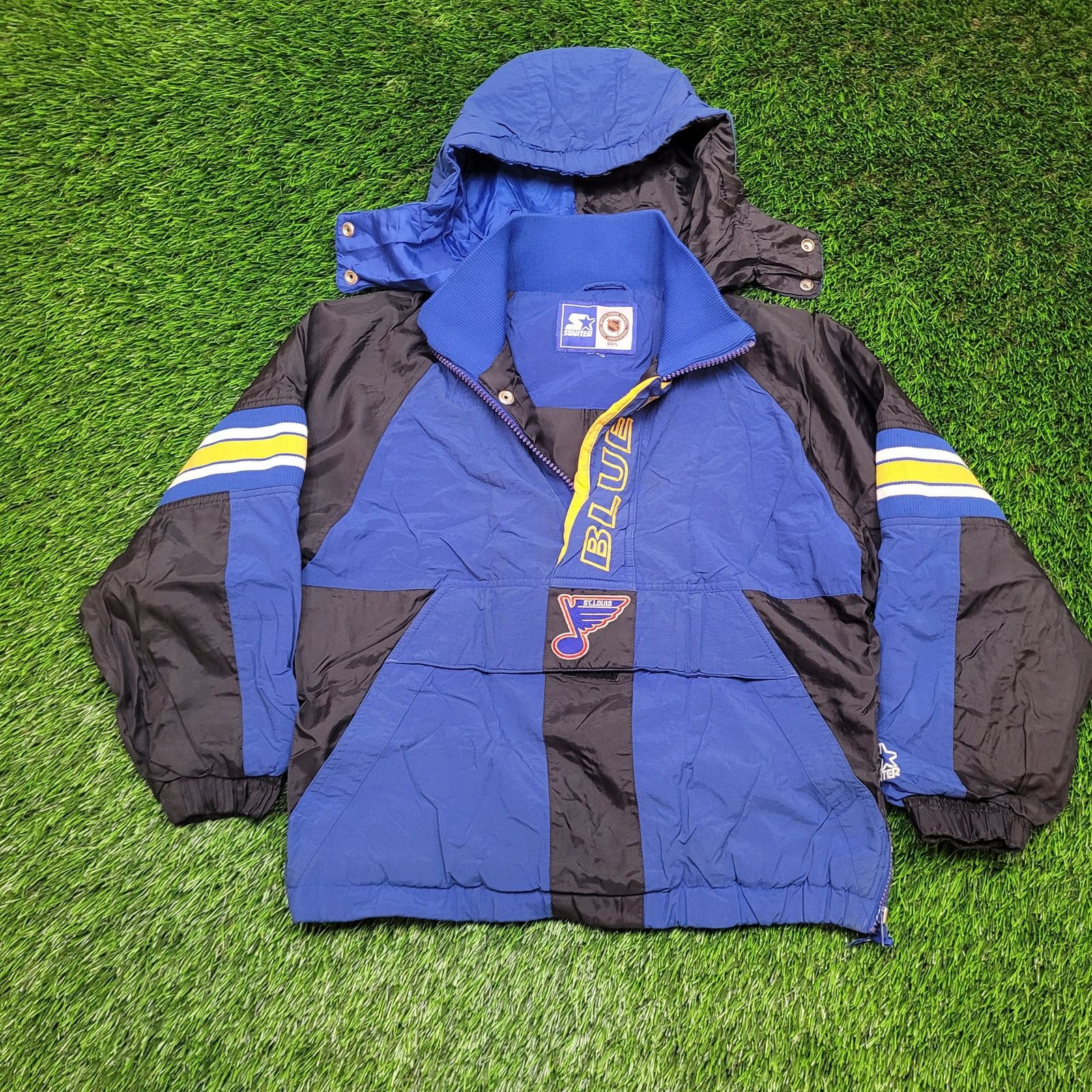 Starter VTG Starter St. Louis Blues Anorak Jacket Womens S Cropped Size S / US 4 / IT 40 - 1 Thumbnail