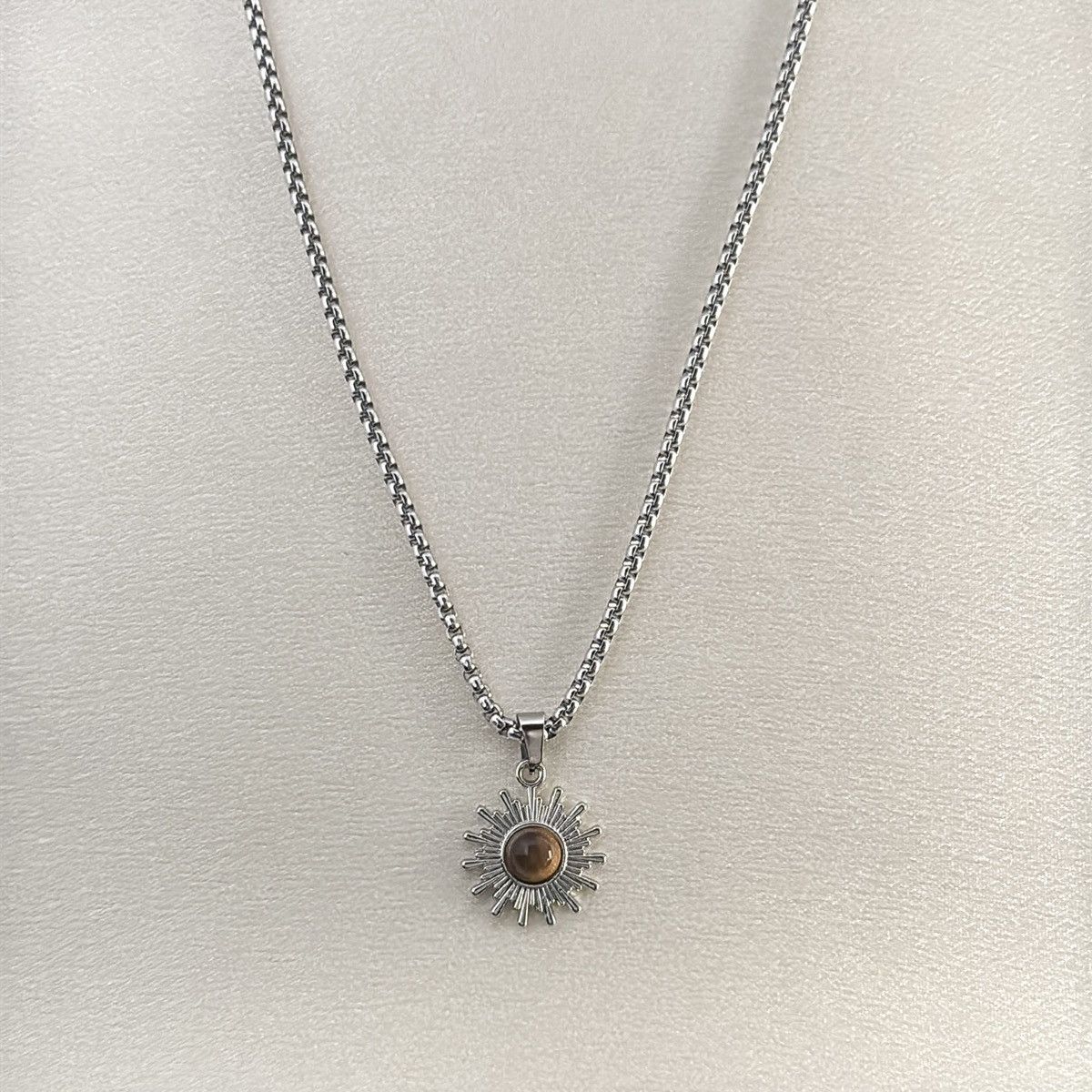 Sun Pendant Necklace for Men Women Punk Hip Hop Unisex