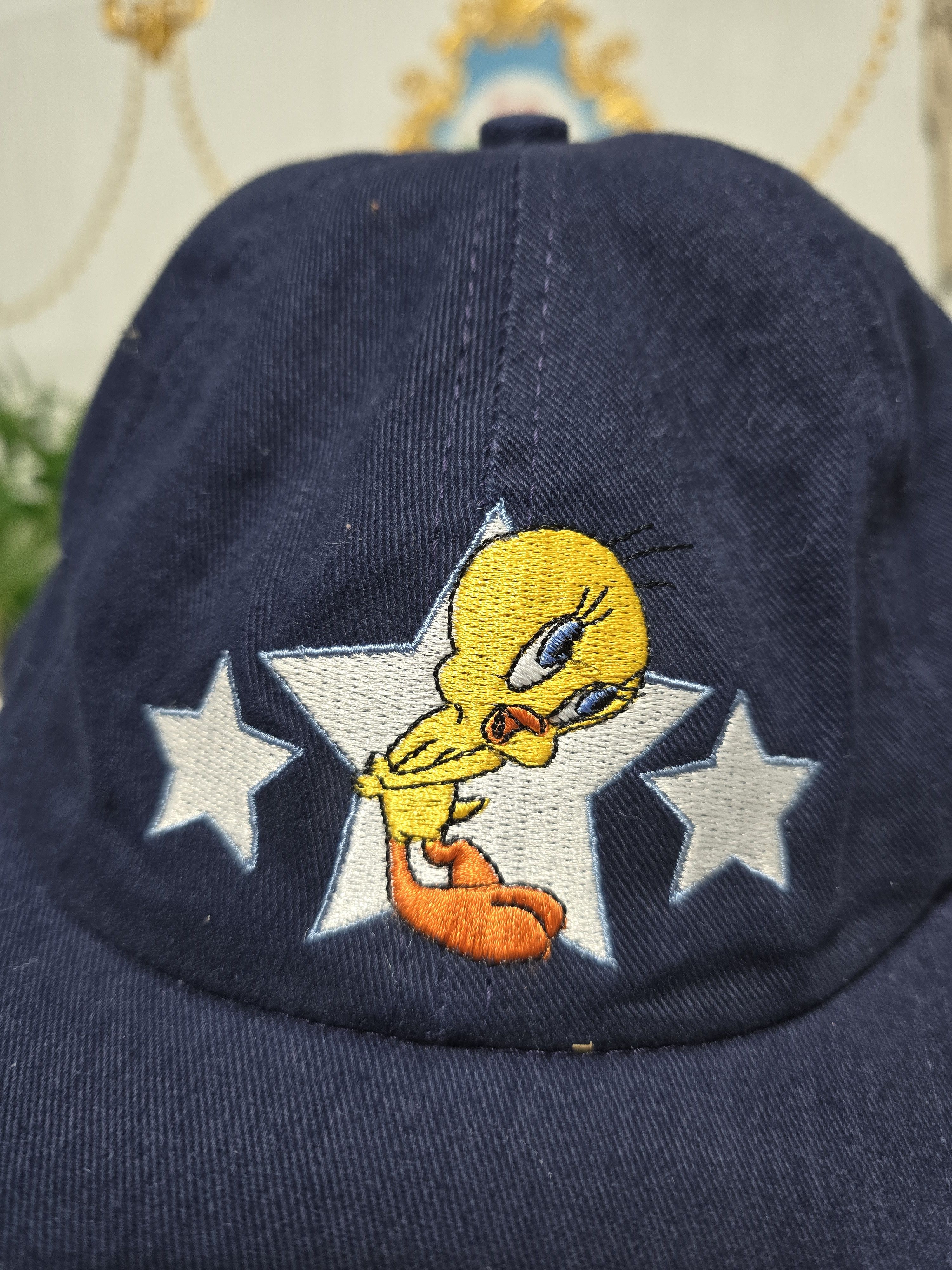 Warner Bros Rare Vintage WARNER BROS Tweety Bird Looney Tunes hat 90s Size ONE SIZE - 4 Thumbnail