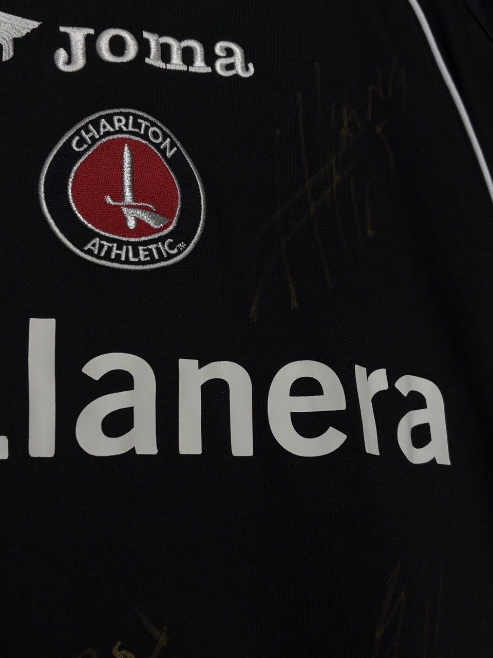 Joma #10 Bent Charlton Athletic 2006 Away Soccer Jersey W/ Signed Size US XL / EU 56 / 4 - 10 Thumbnail