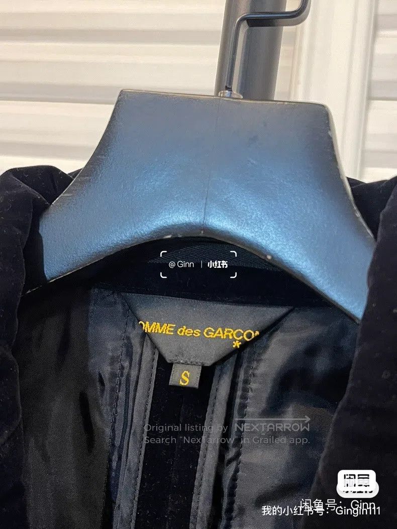 Comme des Garcons Comme Des Garcons Main line padded black velvet long coat Size S / US 4 / IT 40 - 3 Thumbnail