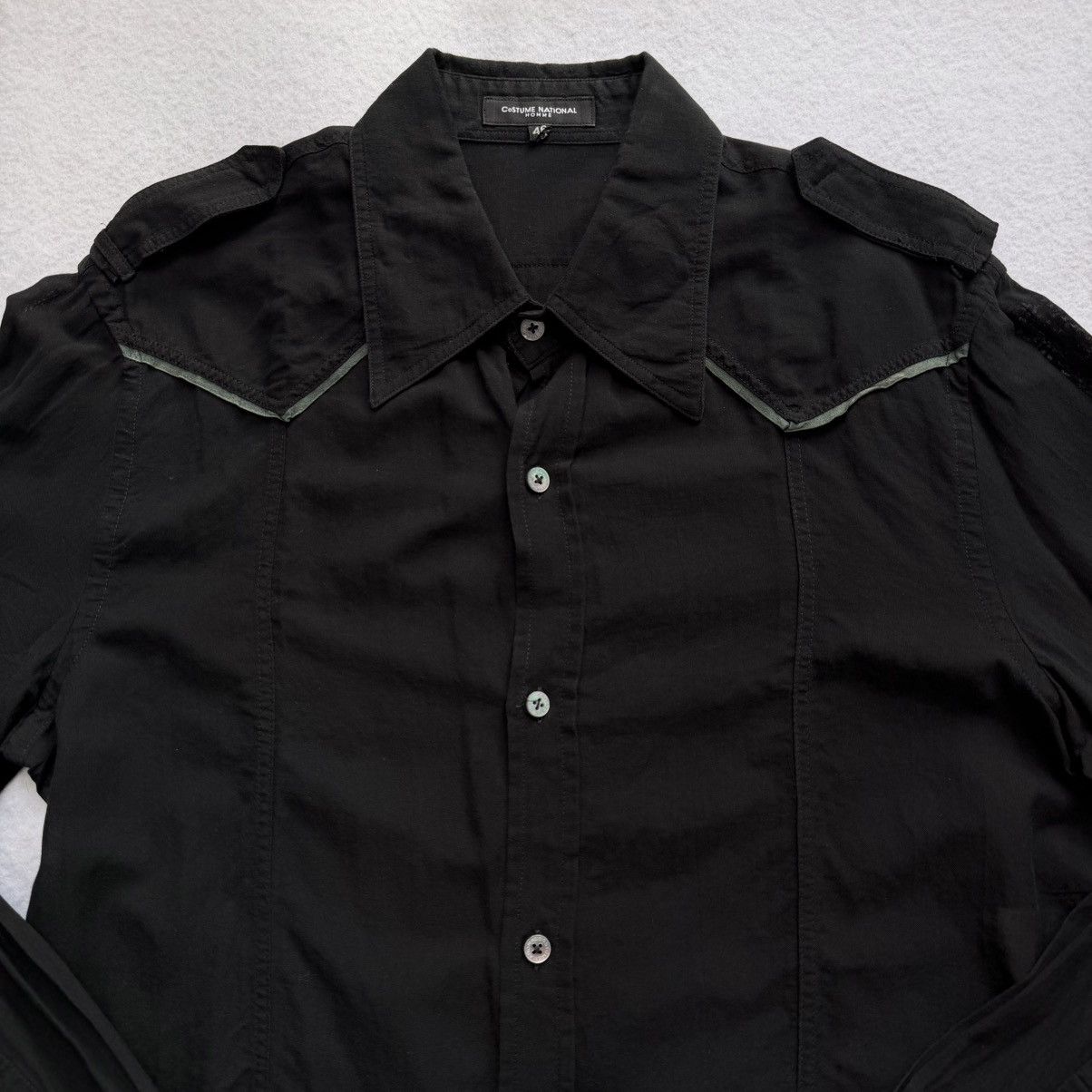 Costume National Costume National Homme SS2005 Sheeran Military Shirt Size US S / EU 44-46 / 1 - 2 Thumbnail