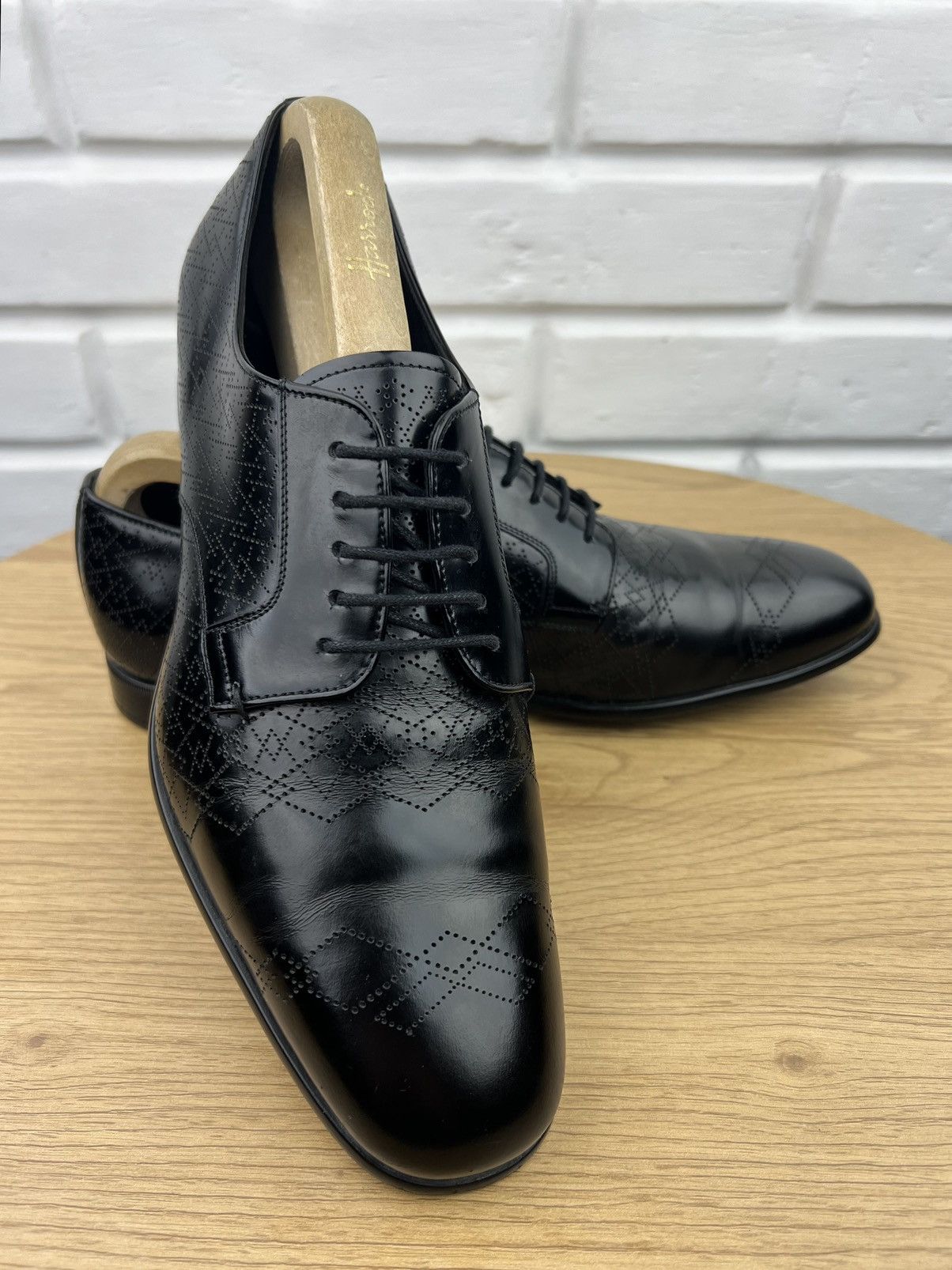 Prada PRADA MILANO Derby Leather Shoes Pattern Black Men’s Size US 8.5 / EU 41-42 - 3 Thumbnail