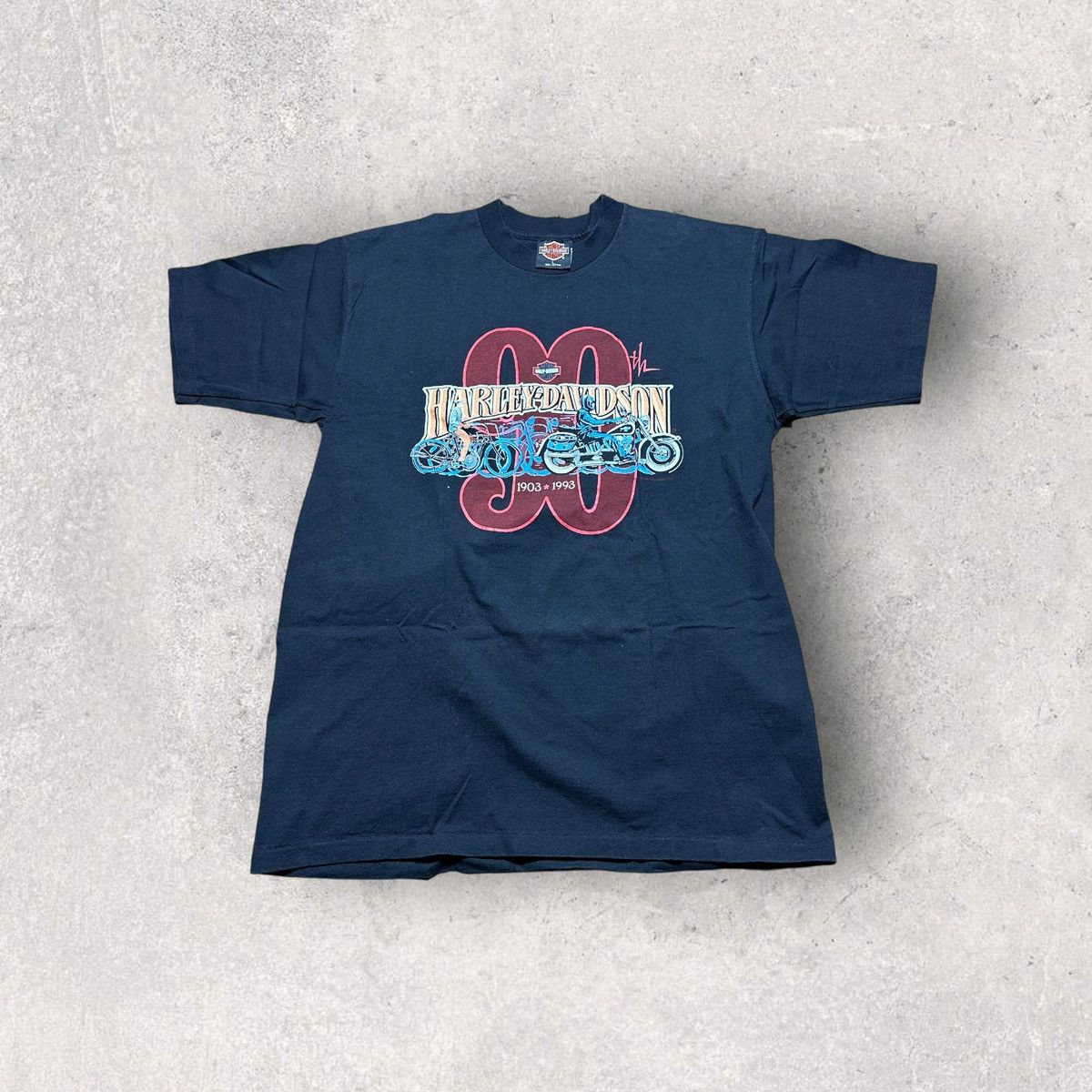 Vintage Vintage Harley Davidson 90th Anniversary tee Size US L / EU 52-54 / 3 - 1 Thumbnail