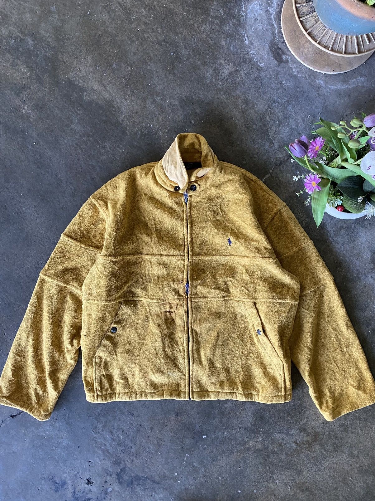 Polo Ralph Lauren VTG Mustard Polo Ralph Lauren Fleece Polartec faded Z4 Size US XL / EU 56 / 4 - 3 Thumbnail