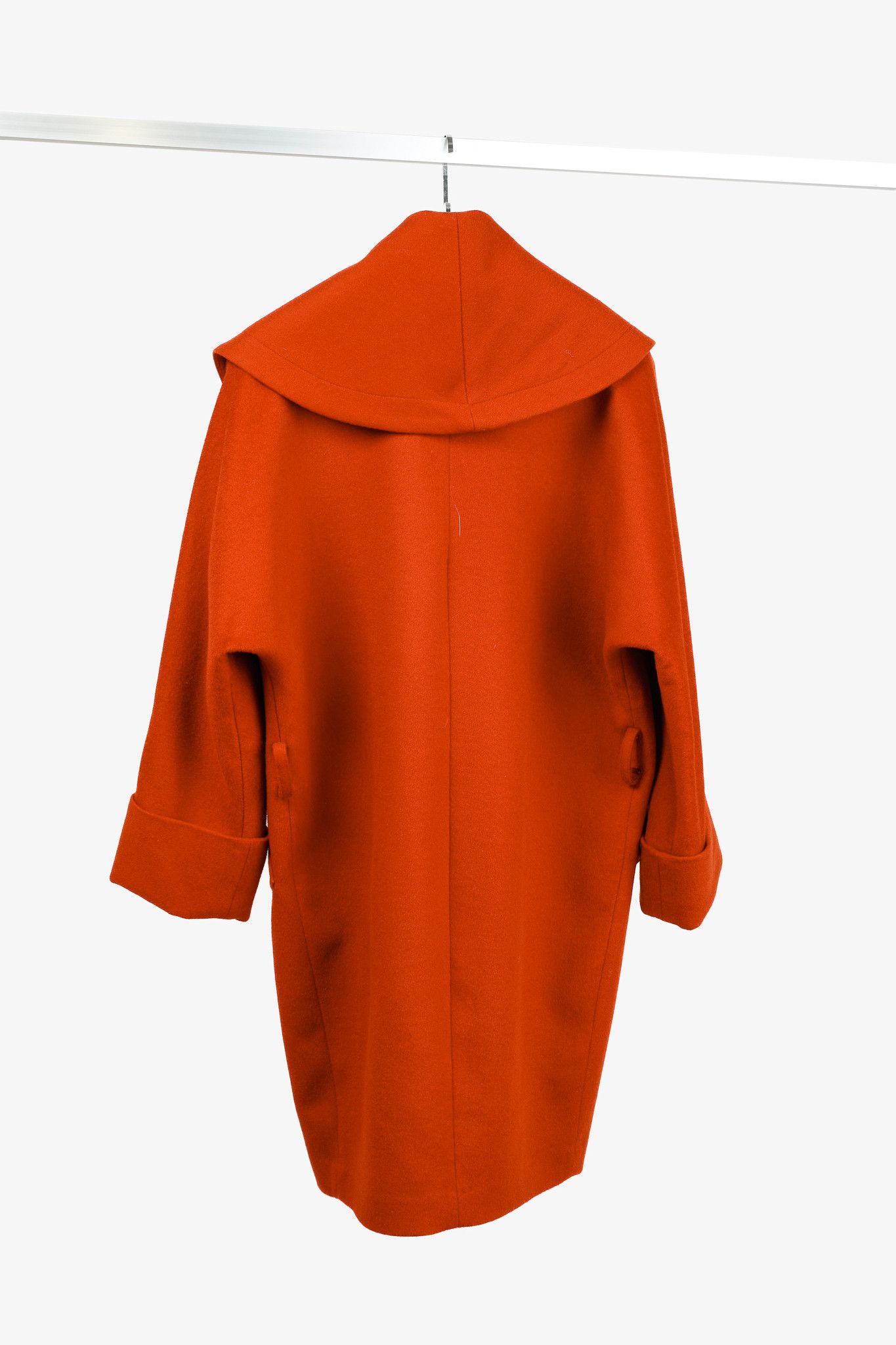 Other Tavan & Mitto Red Wool Shawl Collar Kimono-Sleeve Midi Coat Size S / US 4 / IT 40 - 2 Thumbnail