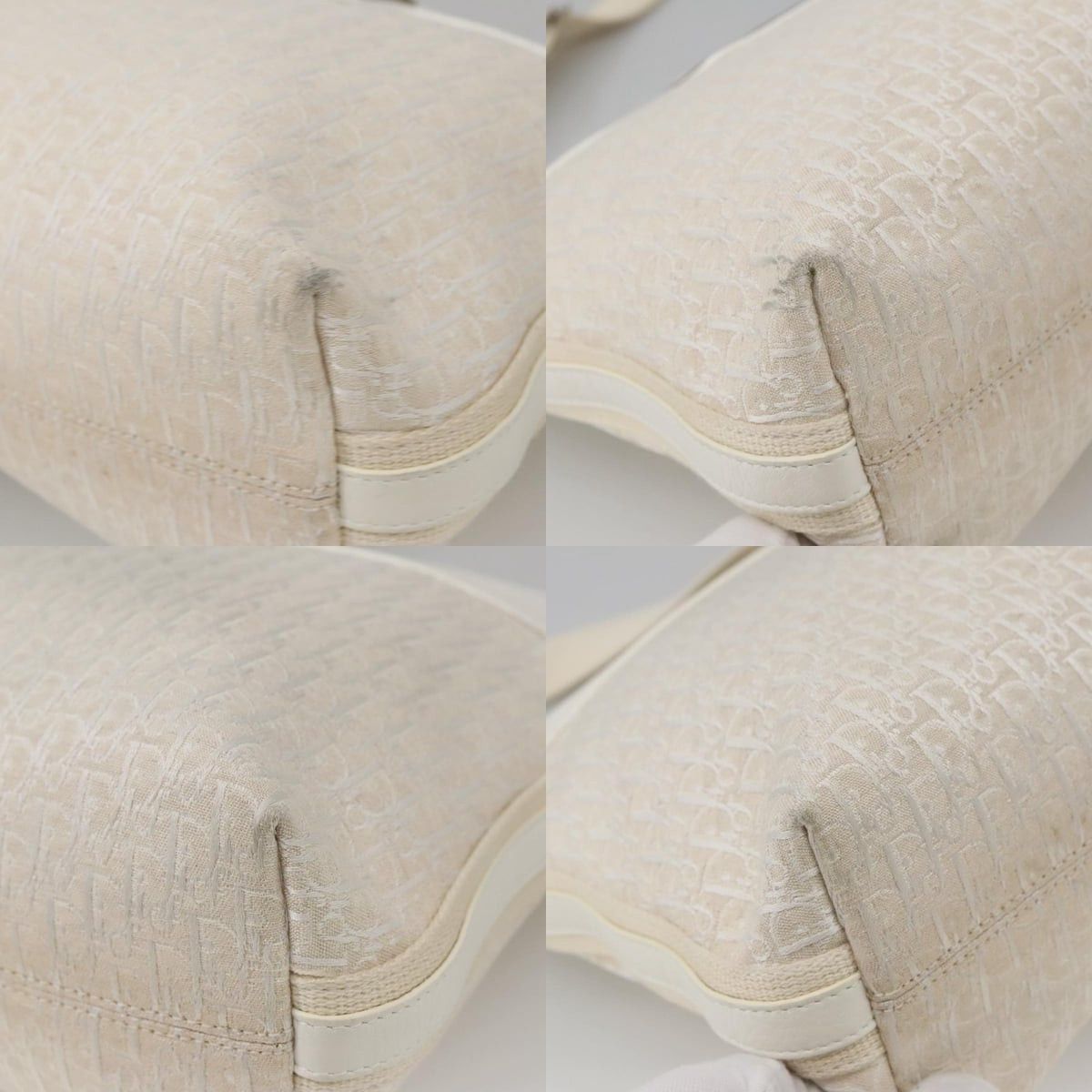 Dior DIOR Trotter Canvas Shoulder Bag White Size ONE SIZE - 10 Thumbnail