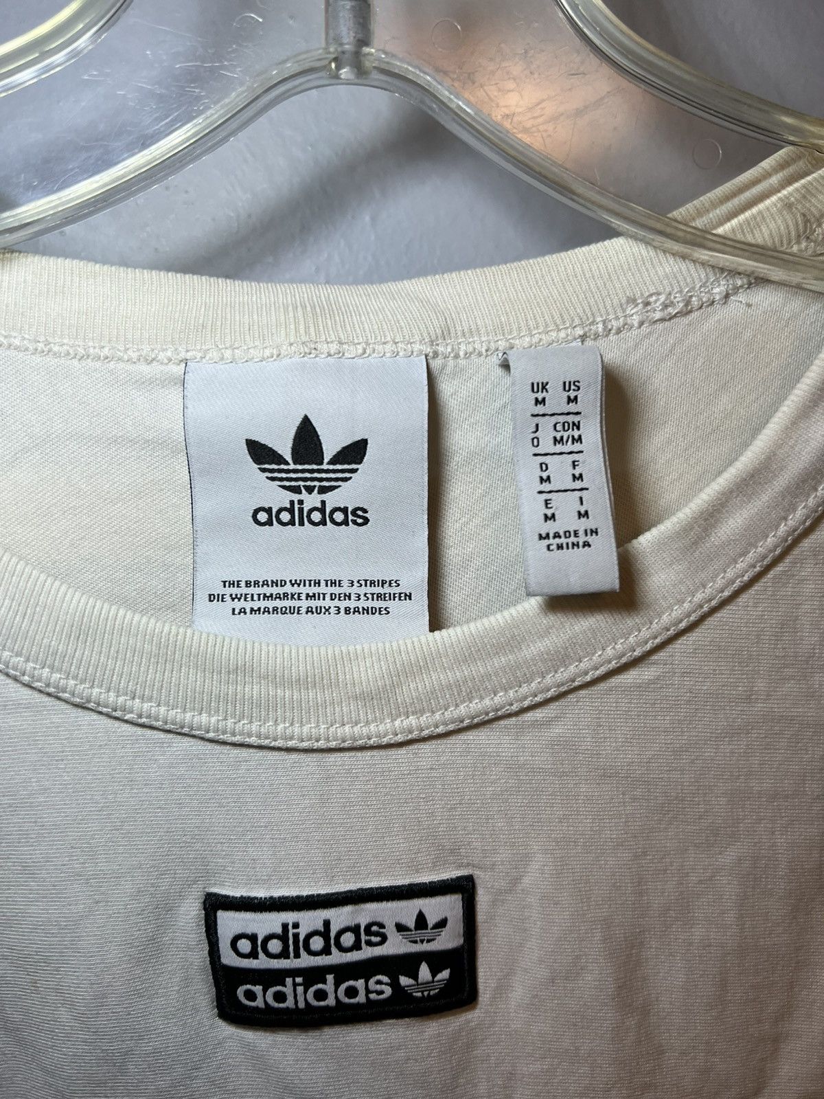 Adidas Vintage Adidas two tone logo t-shirt Size US M / EU 48-50 / 2 - 3 Thumbnail