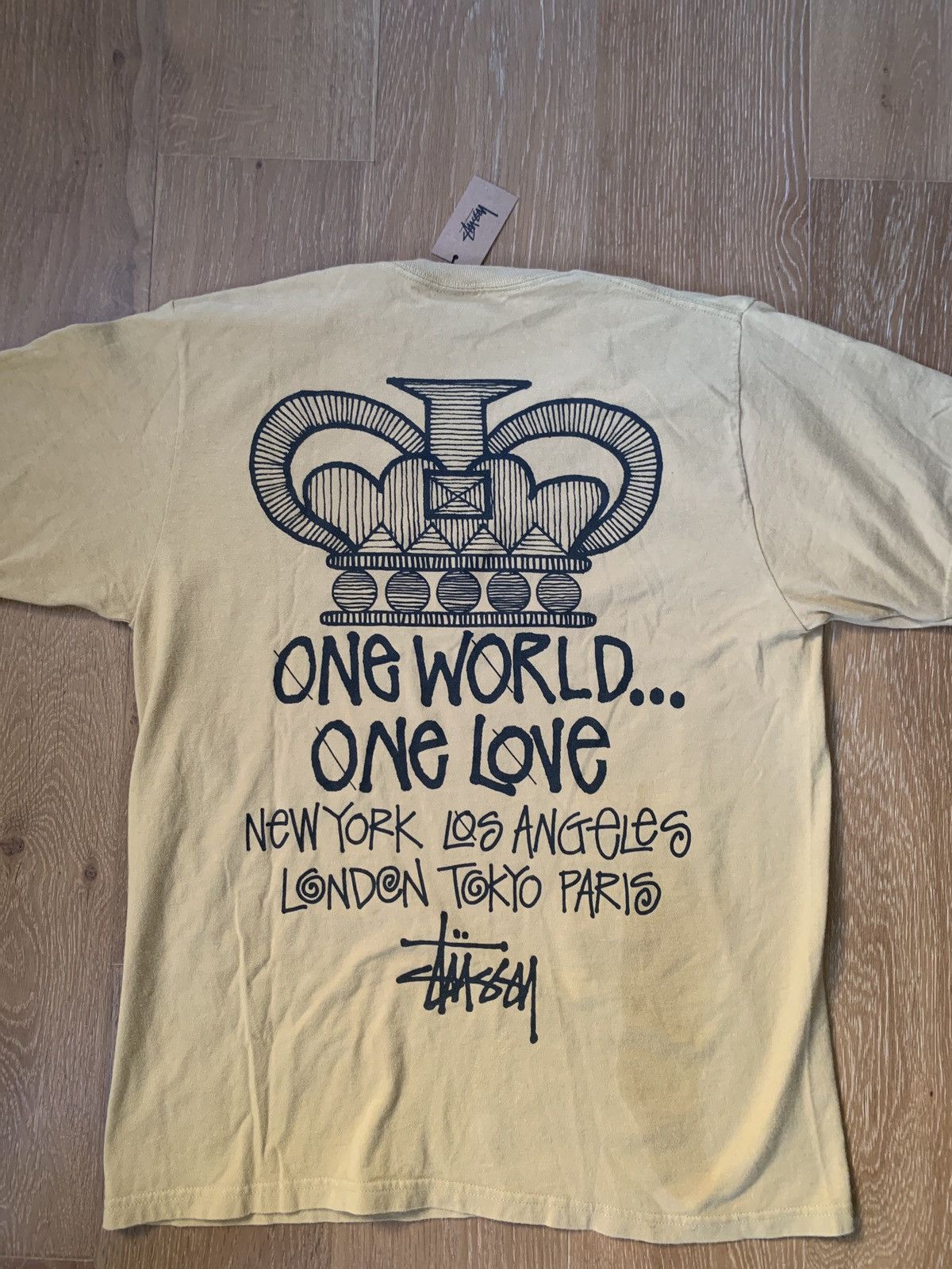 Stussy × Vintage “One World One Love” stüssy tee | Grailed