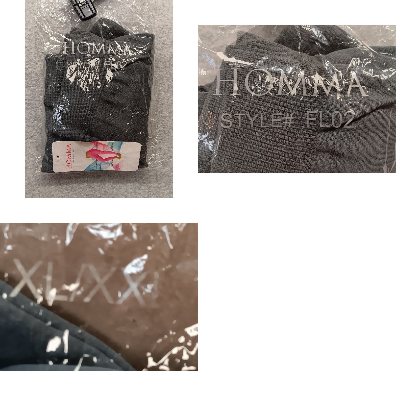 Vintage Homma Leggings Womens XL/XXL Gray High Rise Wide Waist Tummy Compression 4-Way Stretch NWT Athletic Athleisure Sport Size 40" / US 18 - 9 Thumbnail