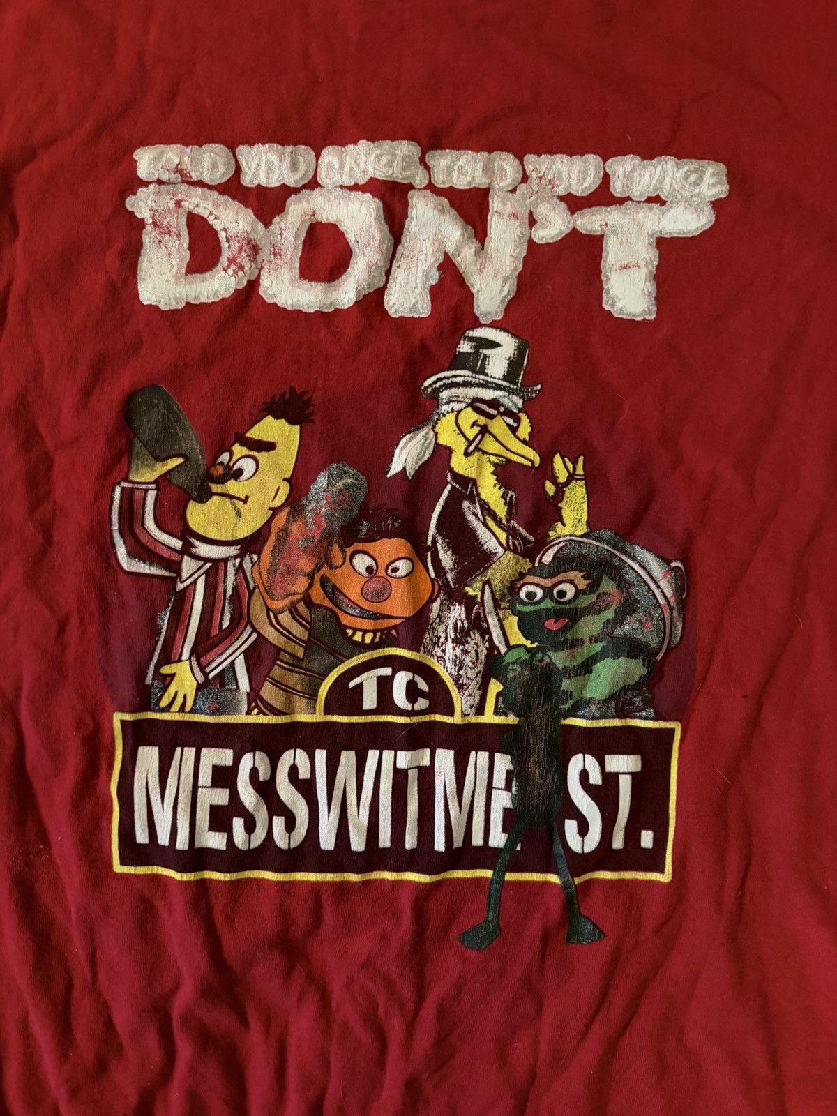 Vintage Vintage Sesame Street Spoof Rap Tshirt Size US XXL / EU 58 / 5 - 2 Thumbnail