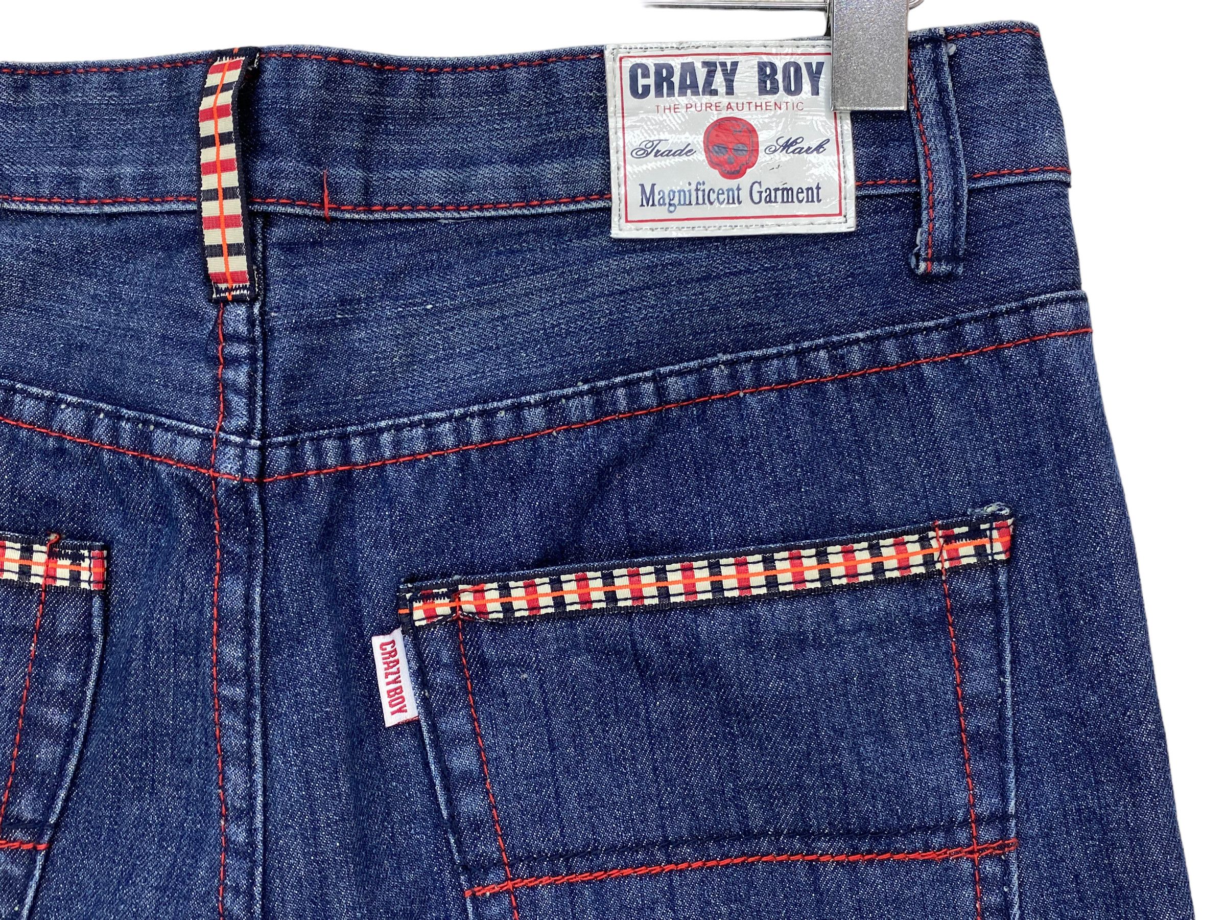 Japanese Brand Crazy Boy Japanese Baggy Jeans – X-Streetwear, Distressed Size US 32 / EU 48 - 12 Thumbnail