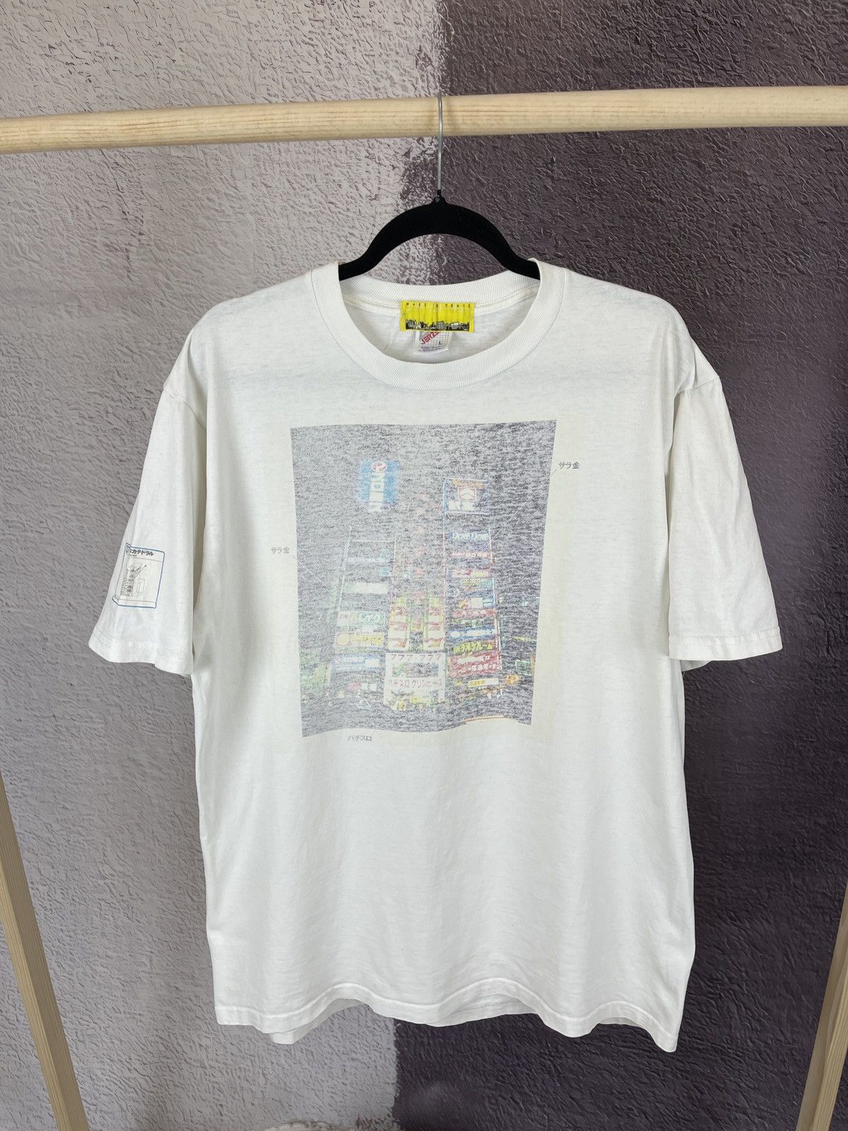 Japanese Brand Pachinko Cathedral 90s vintage Jerzees made in Tokyo USA tee Size US L / EU 52-54 / 3 - 1 Thumbnail