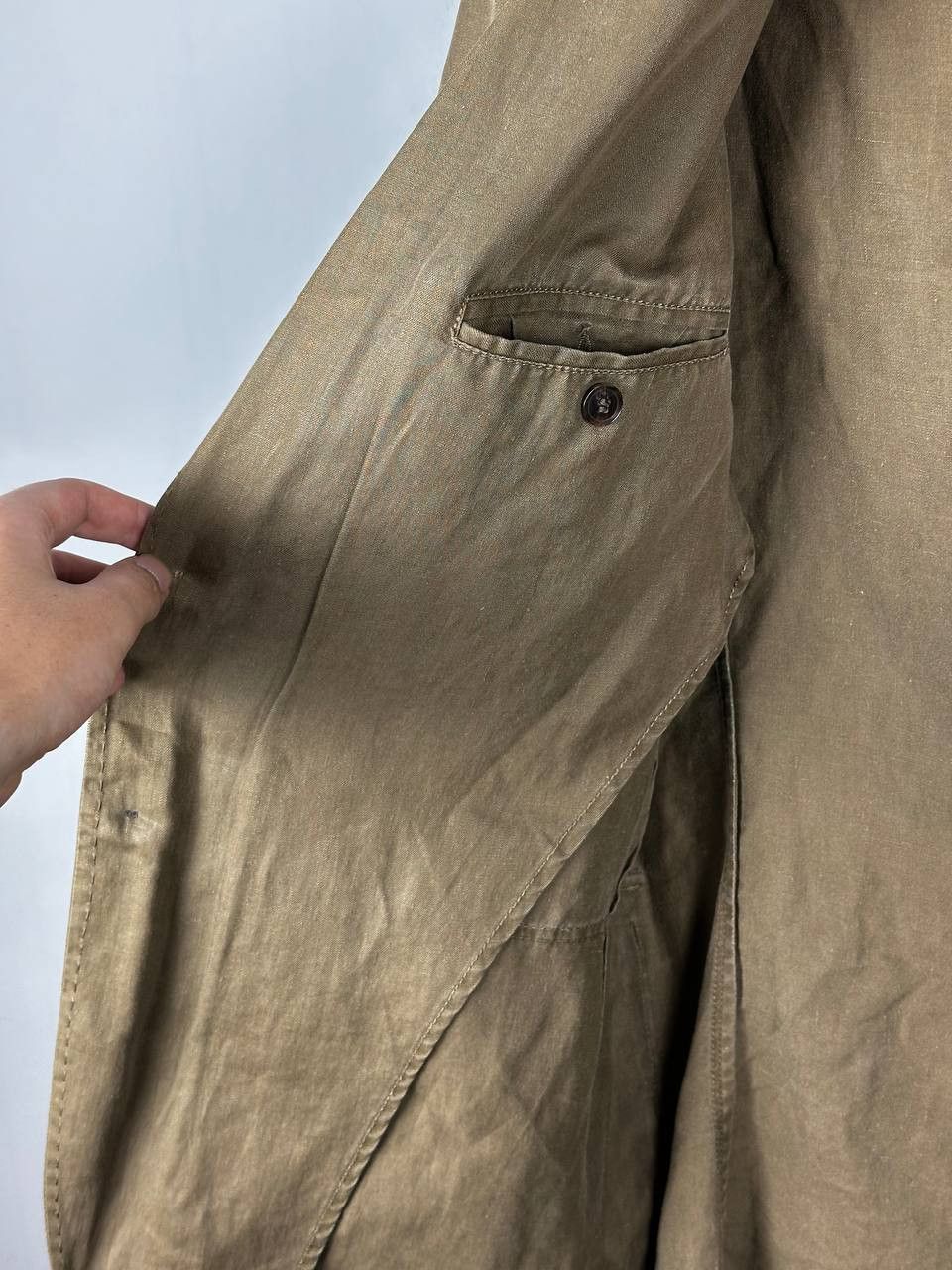 Cerruti 1881 VINTAGE CERUTI 1881 Brown Linen Blazer Luxury Size US L / EU 52-54 / 3 - 13 Thumbnail