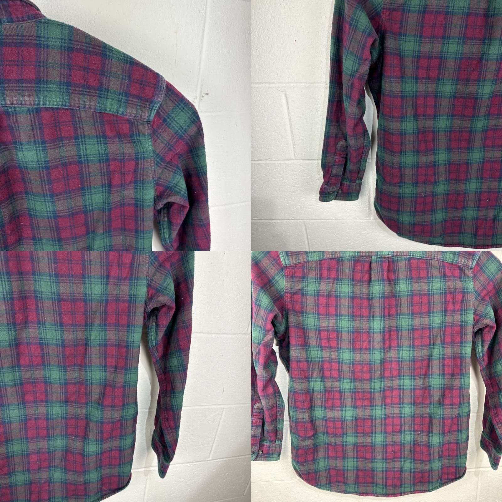 Vintage LL Bean Men's Plaid Flannel Shirt Large Green Red Button-Up Long Sleeve Shirt Size US L / EU 52-54 / 3 - 10 Thumbnail