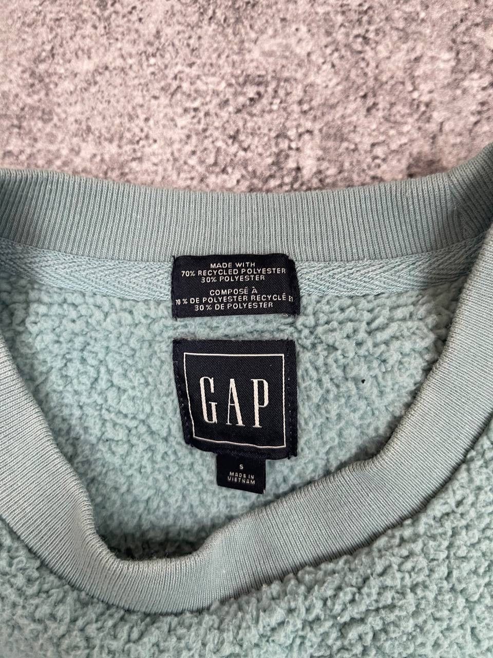 Gap GAP Women Fleece Sweatshirt Green Pullover Size S Size S / US 4 / IT 40 - 3 Thumbnail