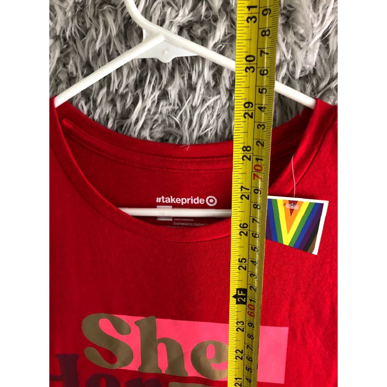 Vintage Take Pride Red T-Shirt Crew Neck Unisex Small Graphic Batman Shirt Size US S / EU 44-46 / 1 - 4 Thumbnail