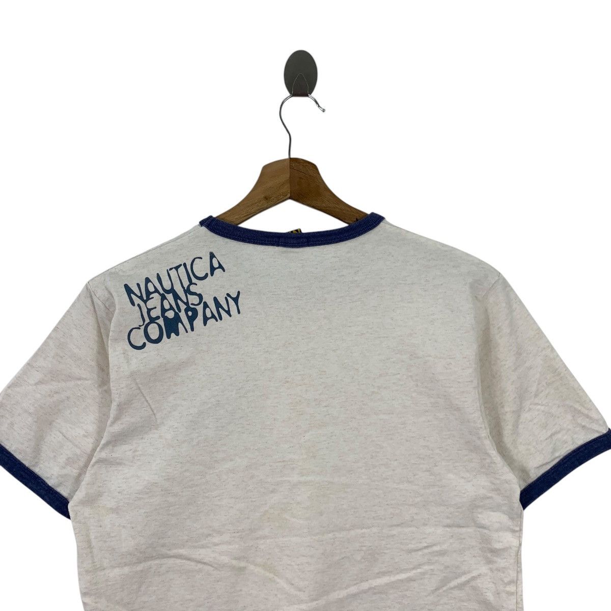 Nautica × Vintage Vintage Nautica Jeans Sailing Ringer Tee Shirt Size US S / EU 44-46 / 1 - 5 Thumbnail