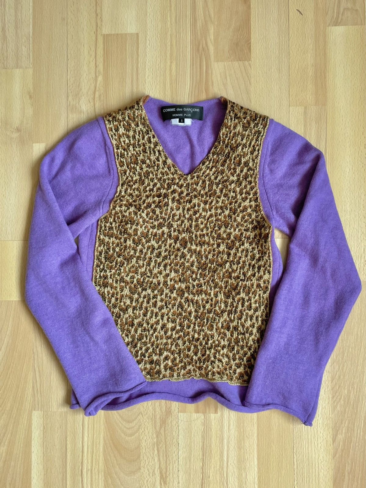 Comme des Garcons COMME des GARÇONS HOMME PLUS leopard knit cheetah sweater Size US S / EU 44-46 / 1 - 1 Thumbnail