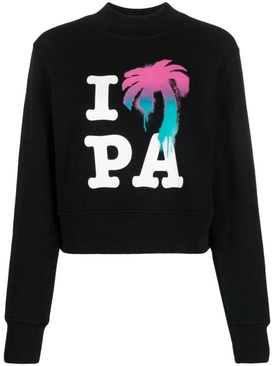 Palm Angels PALM ANGELS Women Hoodies PWBA016S23FLE001 1084 Black Size XS / US 0-2 / IT 36-38 - 1 Thumbnail
