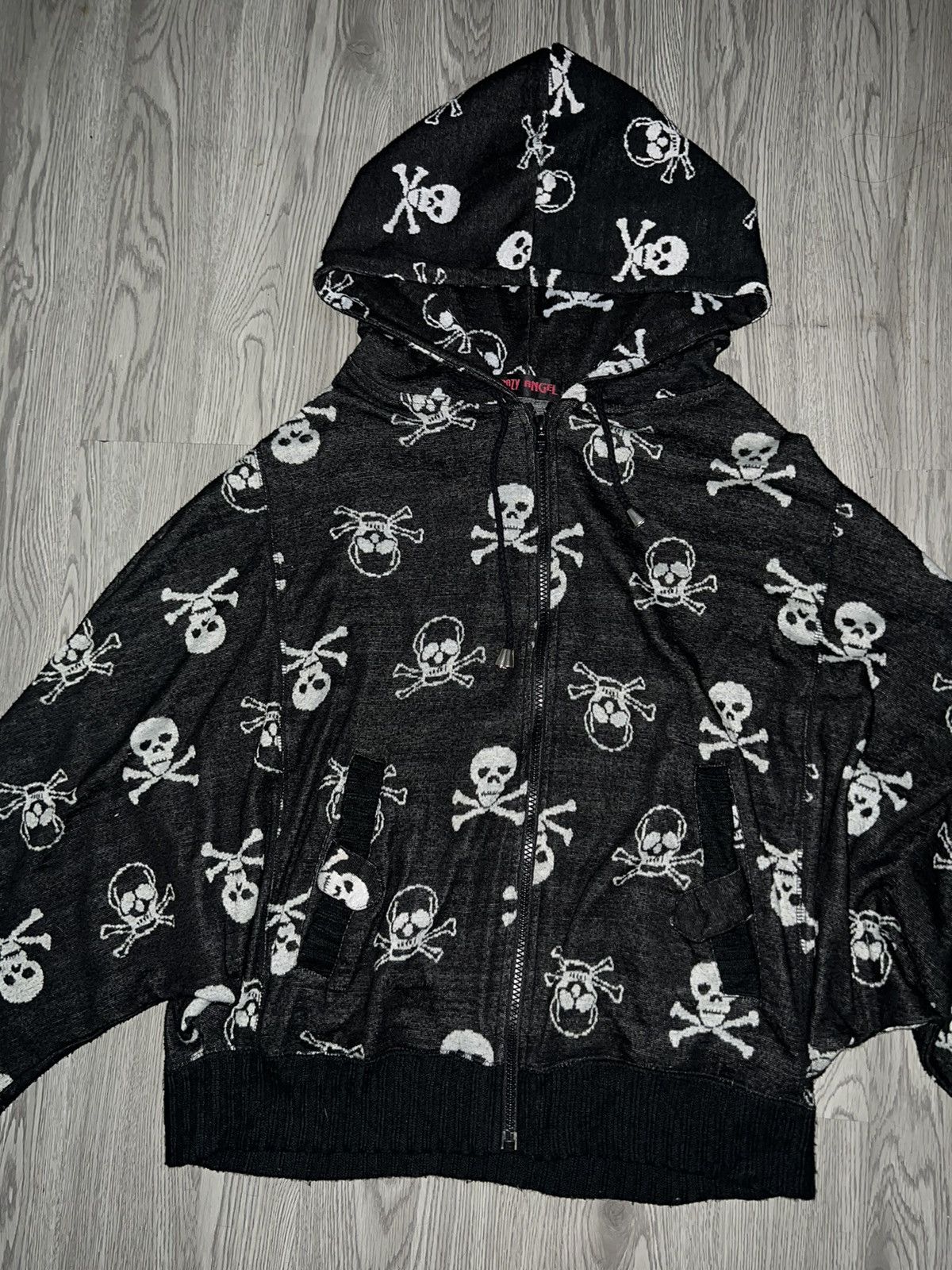 Japanese Brand CRAZY ANGEL skull set hoodie + skirt ☠️ ➕ Size M / US 6-8 / IT 42-44 - 12 Thumbnail
