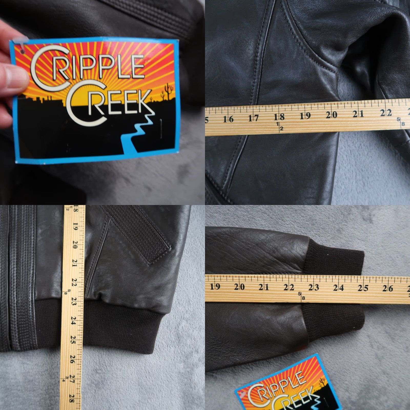 Vintage VINTAGE Cripple Creek Leather Bomber Jacket Women 3XS Brown XXXS Size Size XXS / US 00 / IT 34 - 8 Thumbnail