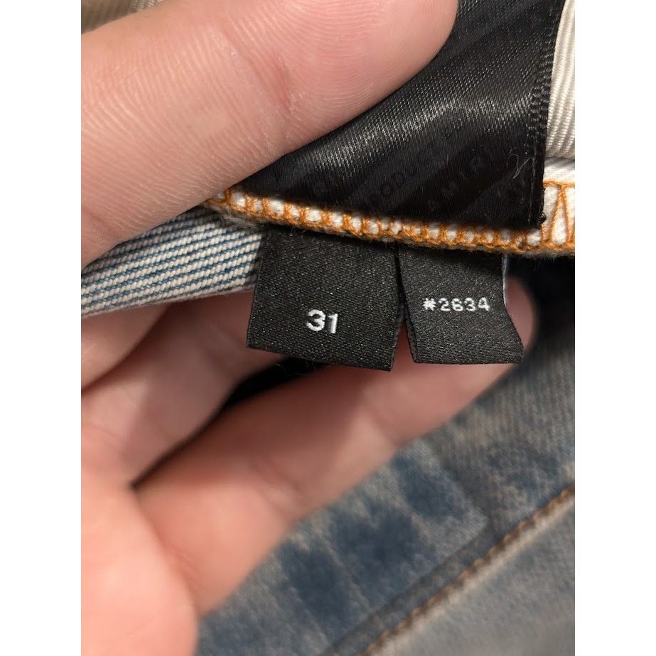 Amiri o1rshd1 Vintage Bandana Artpatch Jeans in Clay Indigo Size US 31 - 21 Thumbnail