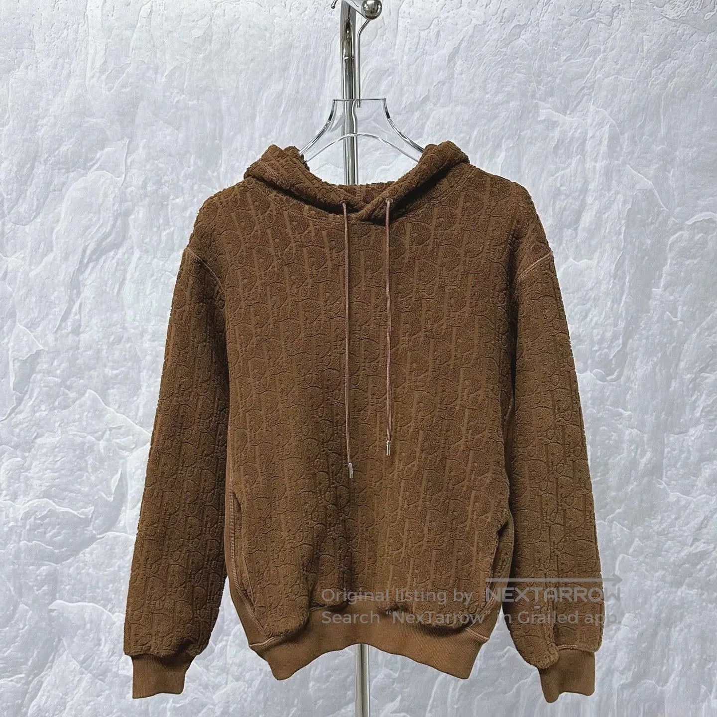 Dior dior patterned hooded sweatshirt in brown. Size US S / EU 44-46 / 1 - 1 Thumbnail