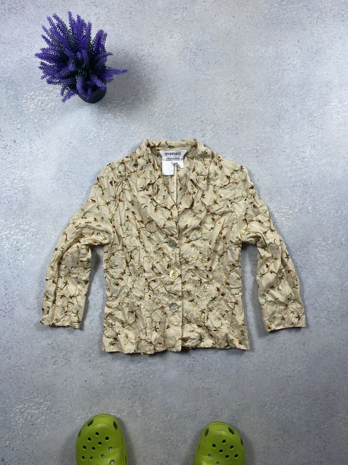 Sportmax SportMax by Max Mara Women’s Vintage Blouses Size US10 Size L / US 10 / IT 46 - 2 Thumbnail