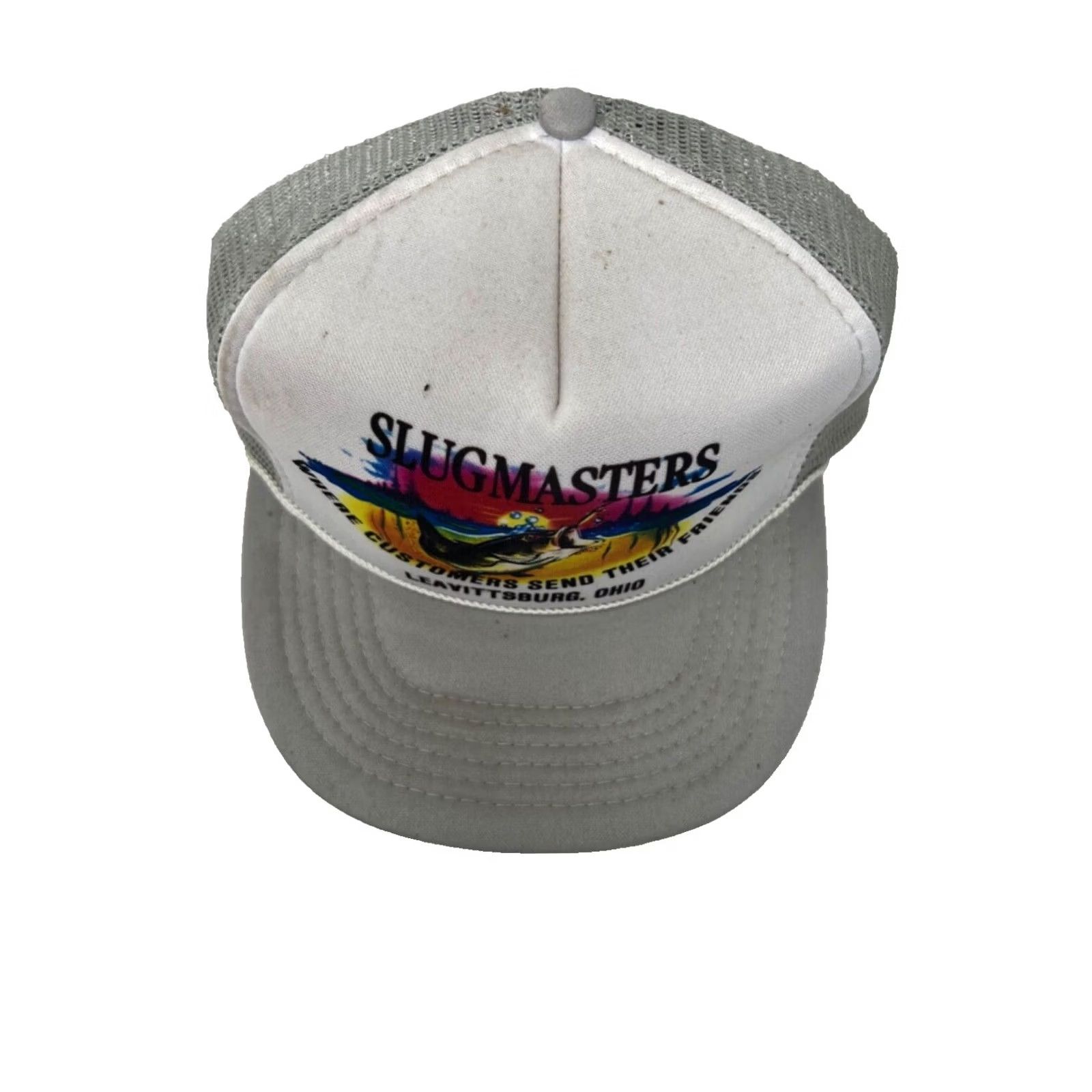 Vintage VINTAGE Slugmasters Leavittsburg, OH Fishing Large Mouth Bass Trucker Hat Size ONE SIZE - 3 Thumbnail