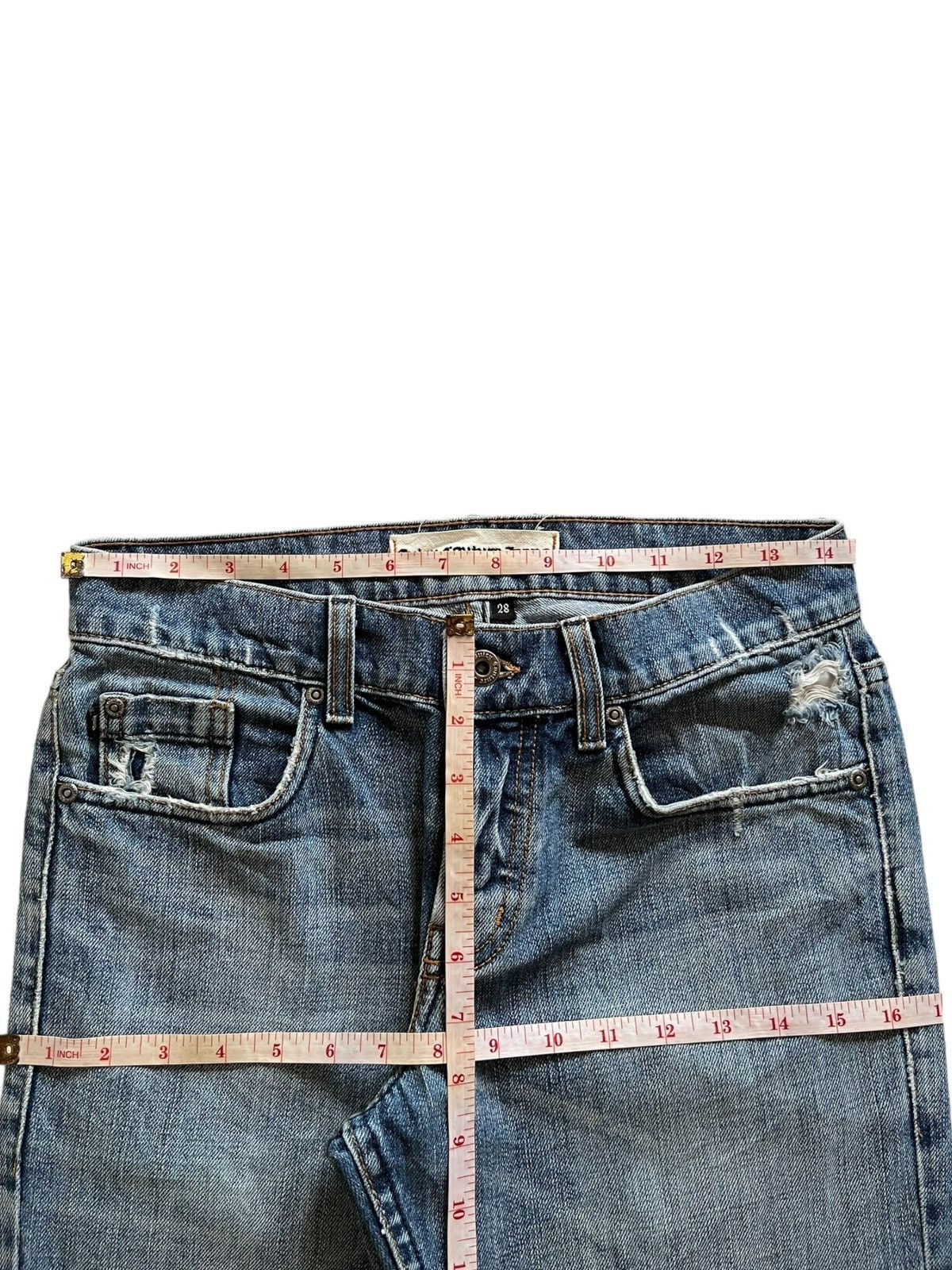 Japanese Brand Vintage Japanese Brand Faded Wash Distressed Flared Jeans Size US 29 - 11 Thumbnail