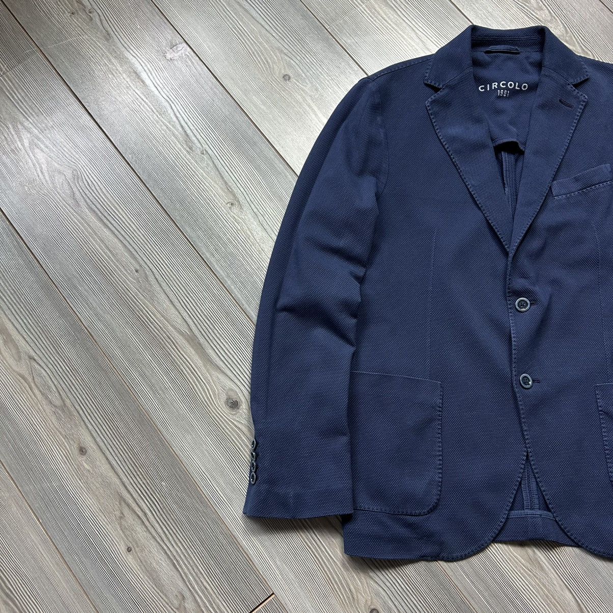 Circolo 1901 Circolo 1901 Cotton Stretch Blue Sport Blazer Jacket 52 Size US L / EU 52-54 / 3 - 9 Thumbnail