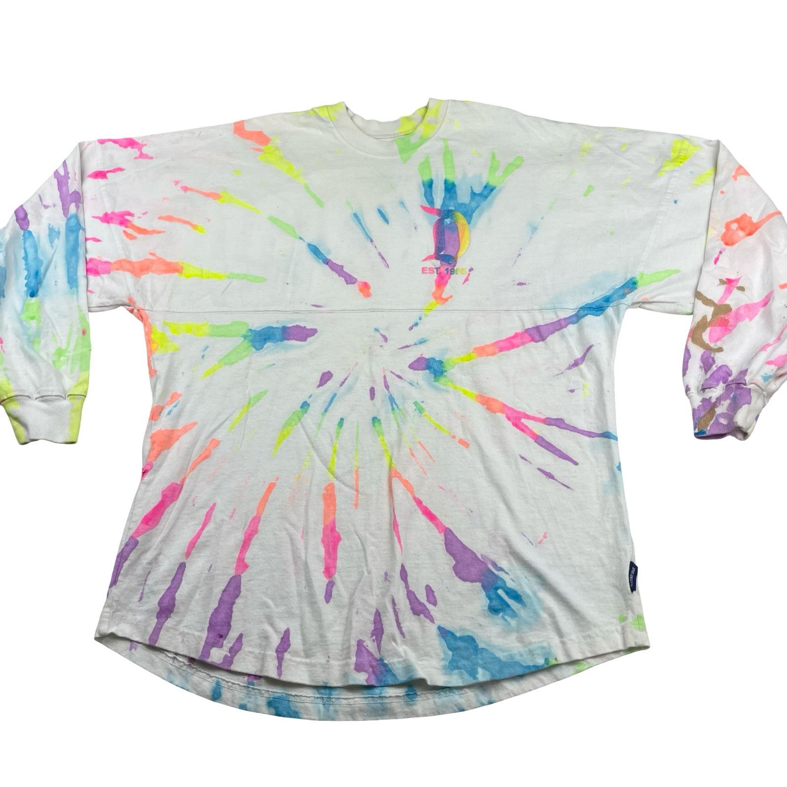 Disney Disney Disneyland Resort Spirit Jersey Neon Tie Dye Glittler Size US S / EU 44-46 / 1 - 2 Thumbnail