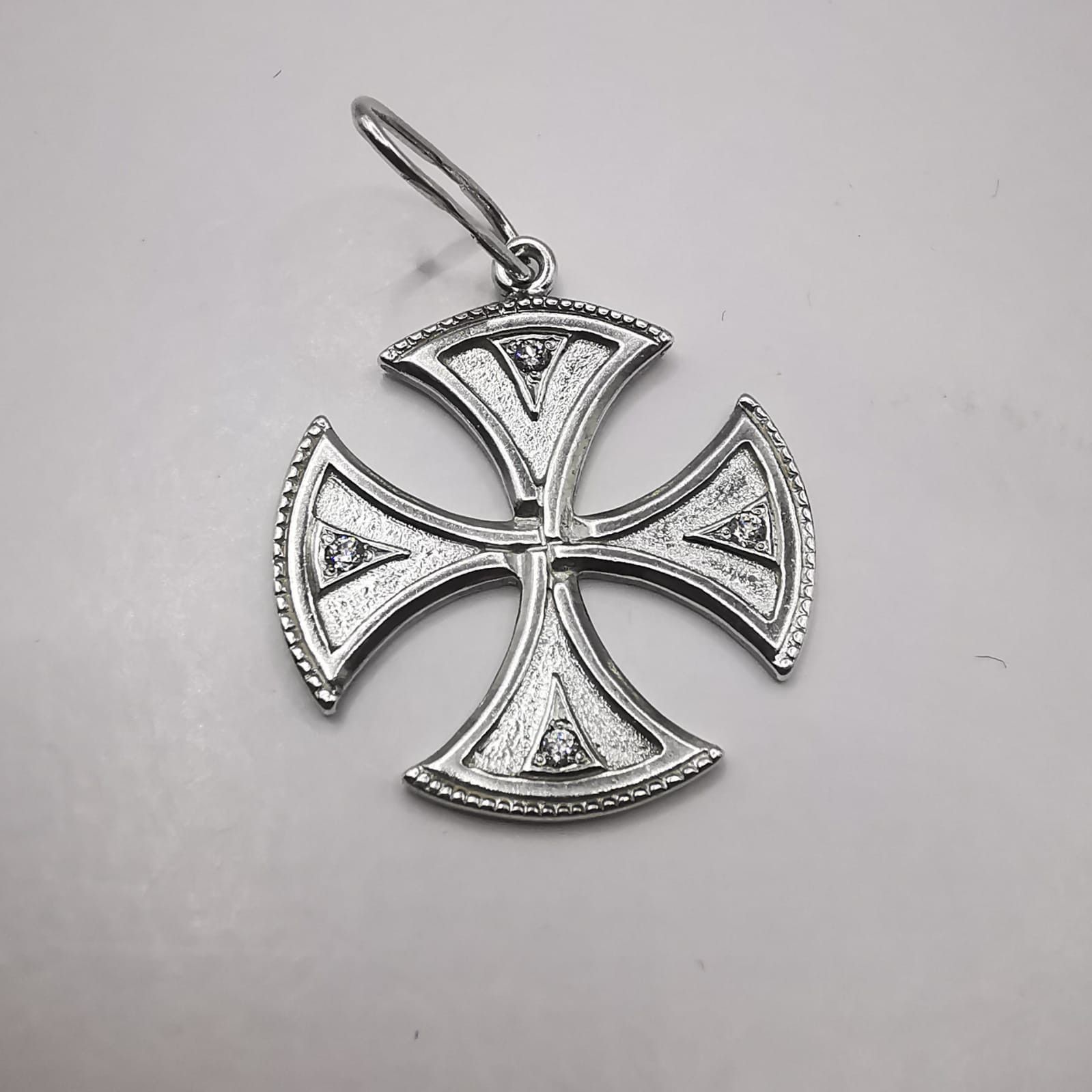 Sterling Silver Vintage pendant "Maltese Cross Amulet 925 silver 3,20g Size ONE SIZE - 1 Thumbnail