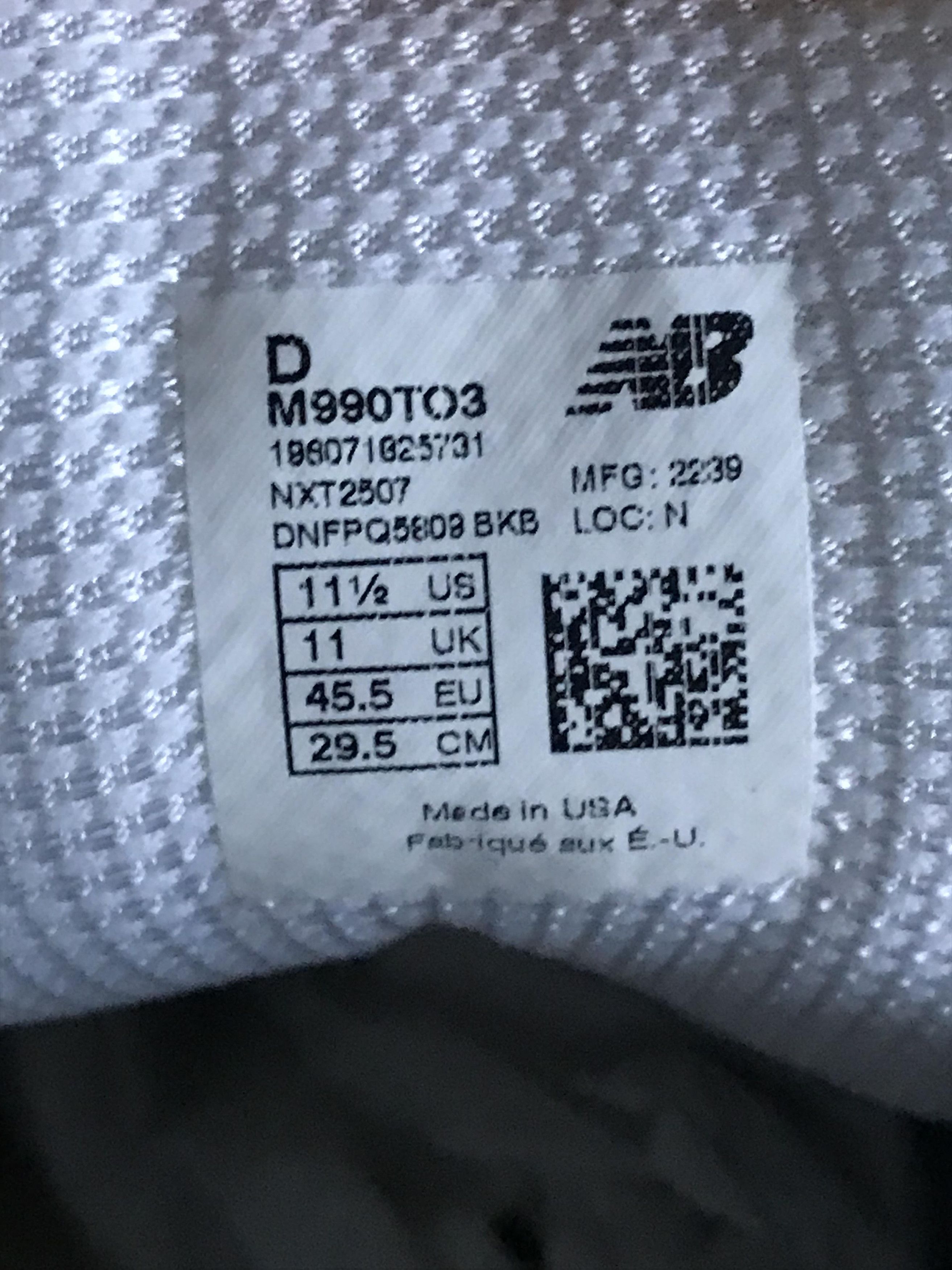 New Balance New Balance M990TO3 Size US 11.5 / EU 44-45 - 7 Thumbnail