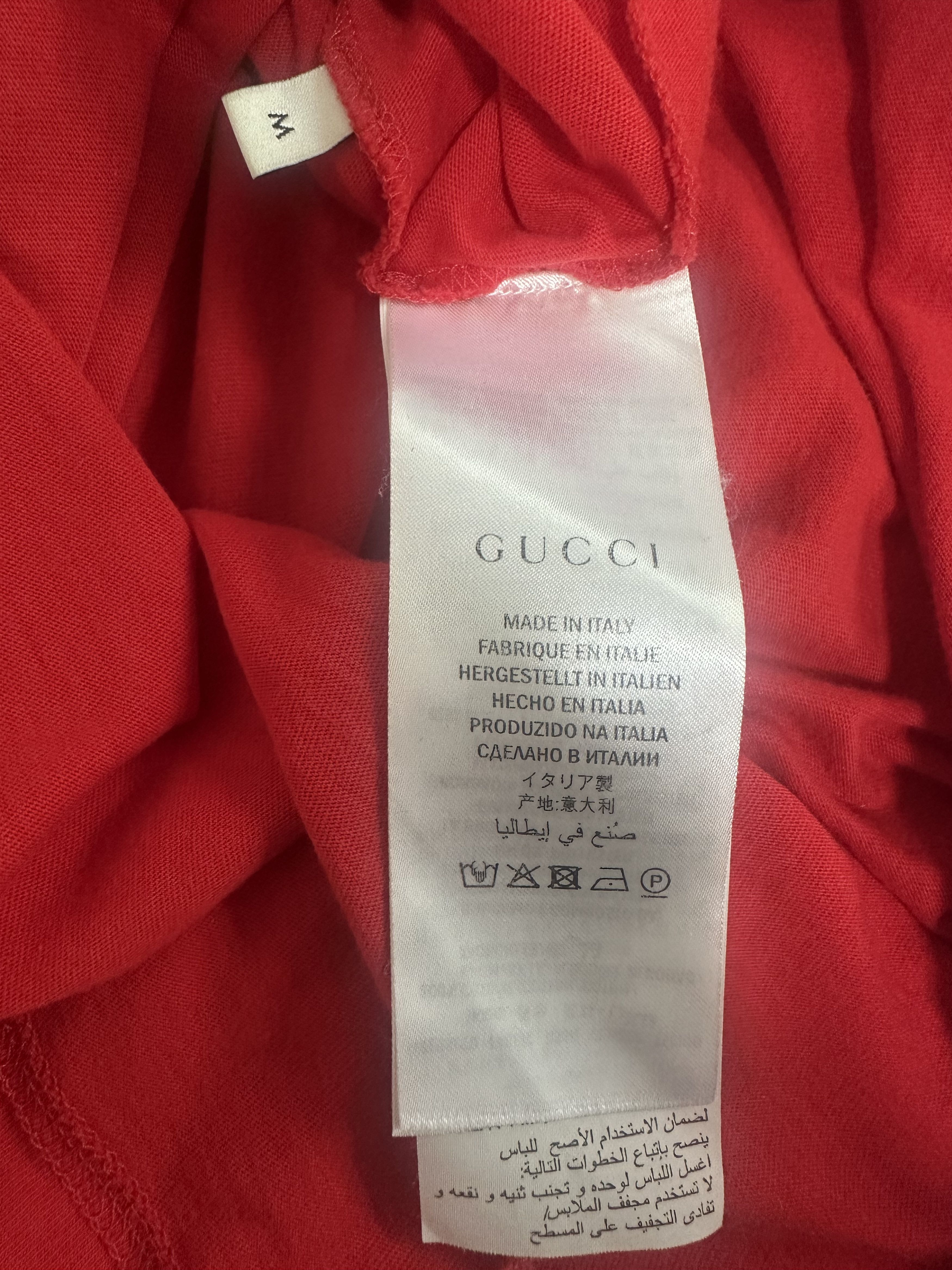 Gucci Gucci Stripe T-shirt With Embroidered Wolf Head Size US M / EU 48-50 / 2 - 6 Thumbnail