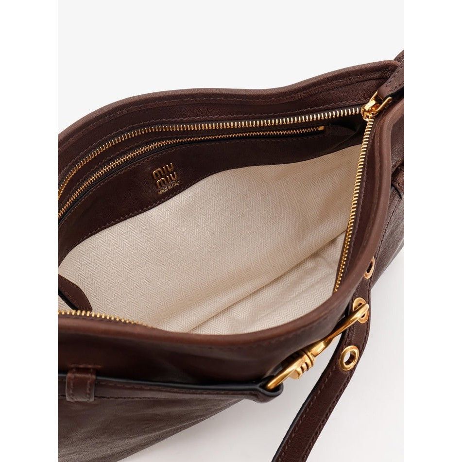 Miu Miu MIU MIU Aventure $3350 Briarwood Nappa Leather Shoulder Bag Size ONE SIZE - 4 Thumbnail