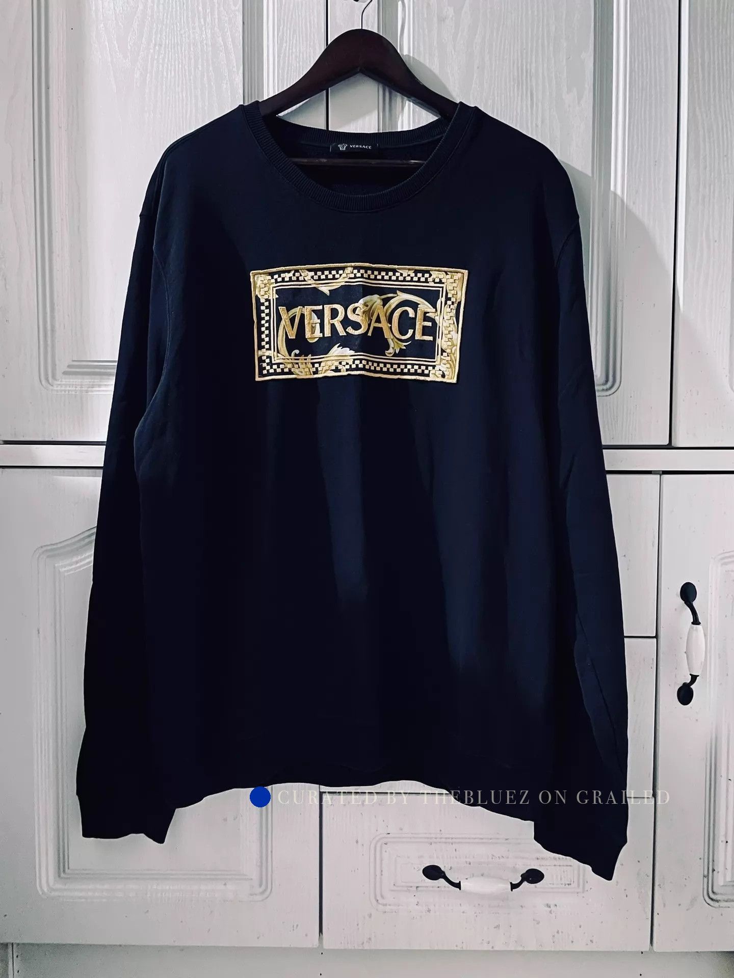 Versace Baroque Stitch Logo Hoodie in Black Size US XXL / EU 58 / 5 - 1 Thumbnail