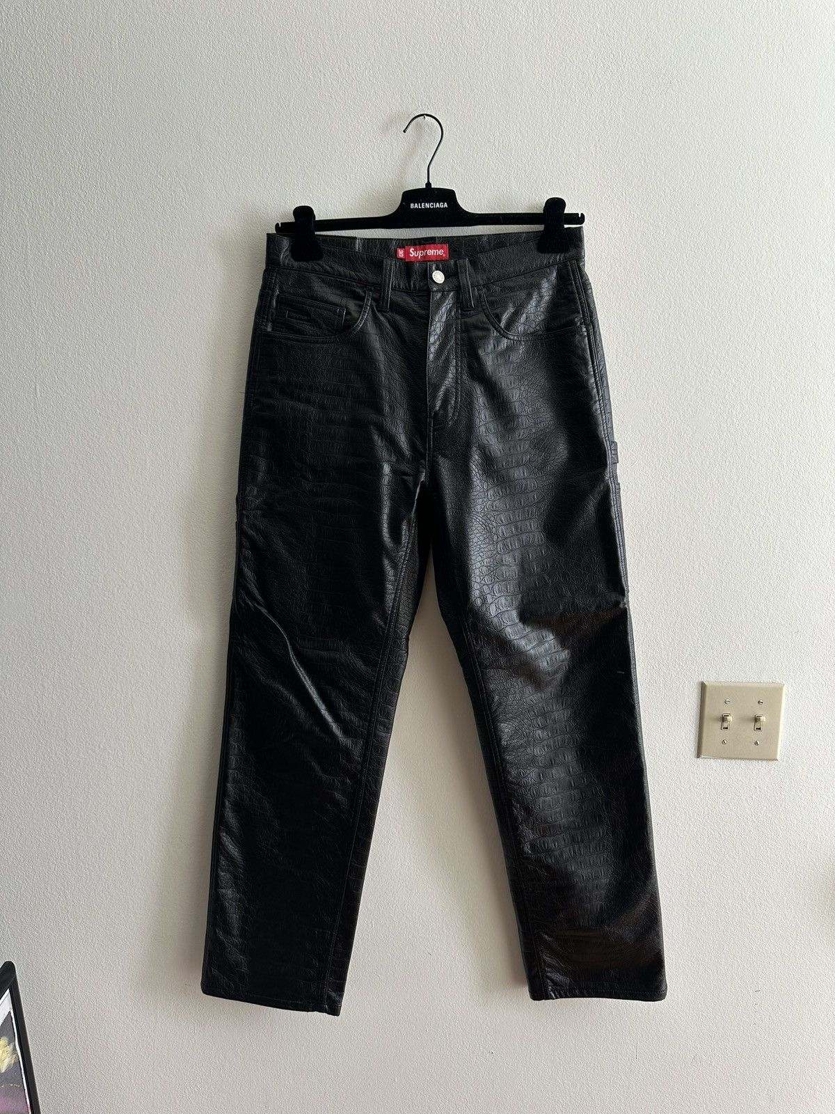 Supreme Supreme Faux Croc Leather Painter Pants | Grailed