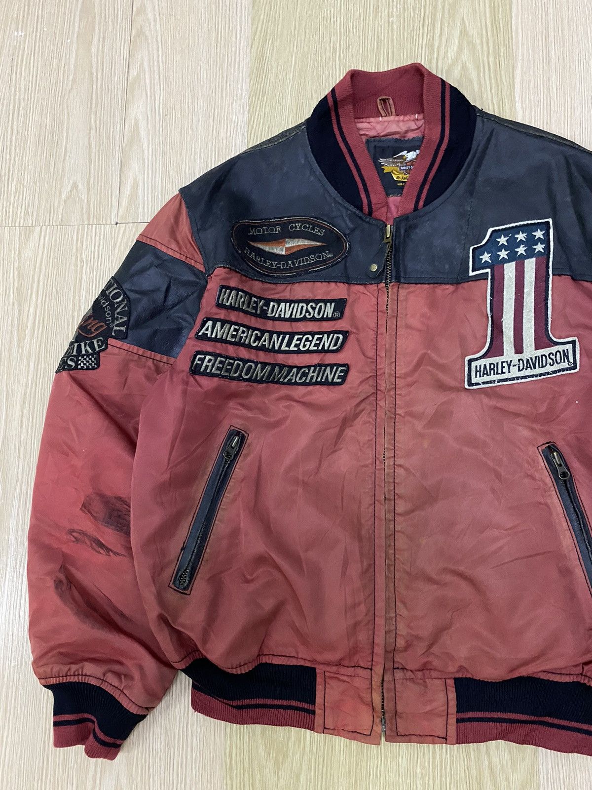 Harley Davidson × Vintage Vintage Harley Davidson Superbike Series Leather part jacket Size US L / EU 52-54 / 3 - 4 Thumbnail