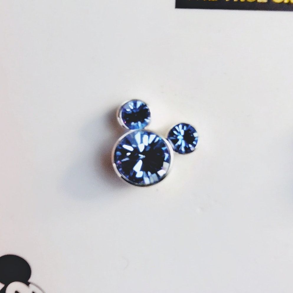 Disney Disney Mickey Mouse Blue Rhinestone Stud Earrings NIB Size ONE SIZE - 4 Thumbnail