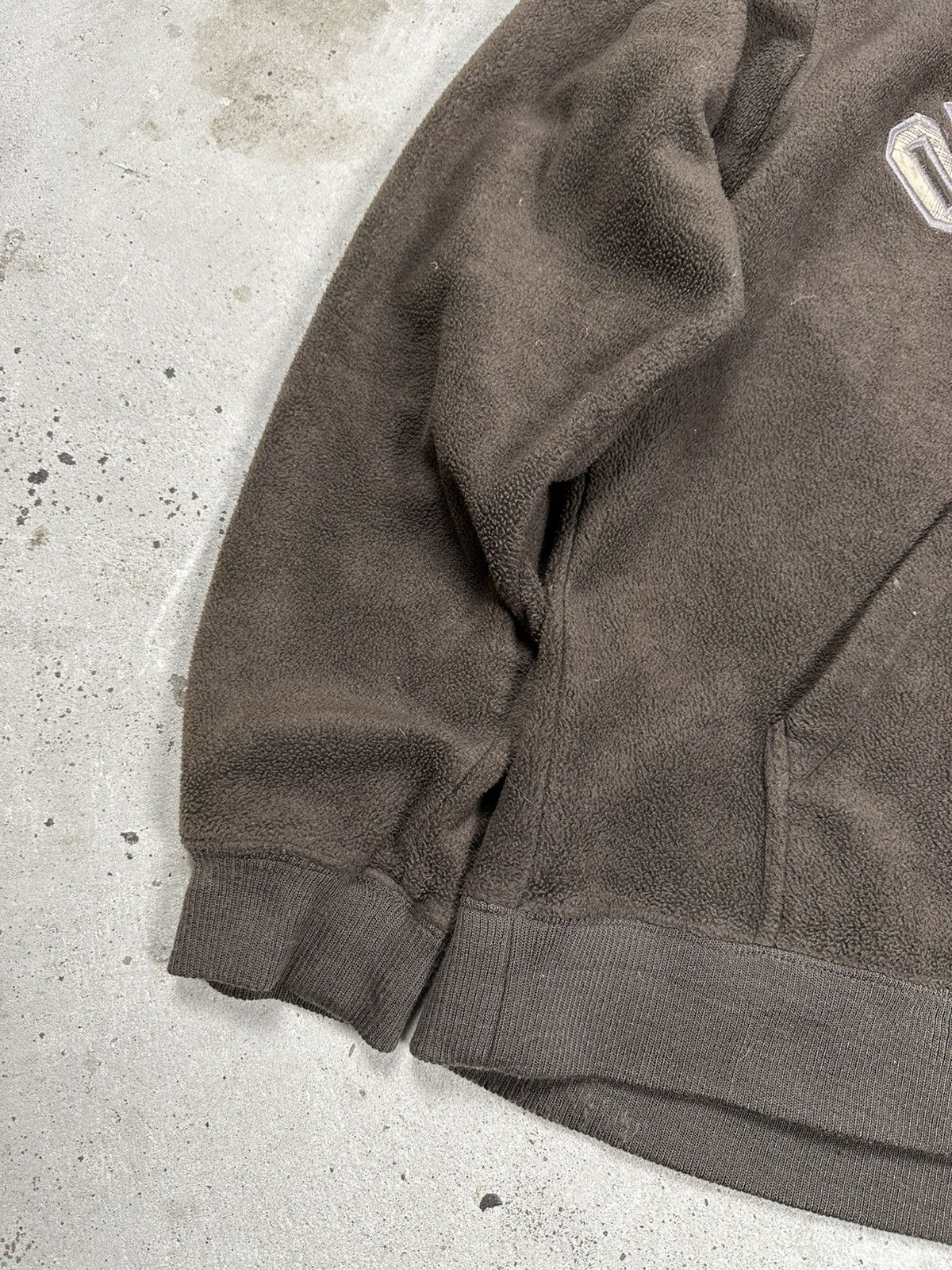 Quiksilver × Vintage Vintage Y2K Quiksilver Brown Fleece Sherpa Hoodie Big Logo Size US L / EU 52-54 / 3 - 3 Thumbnail